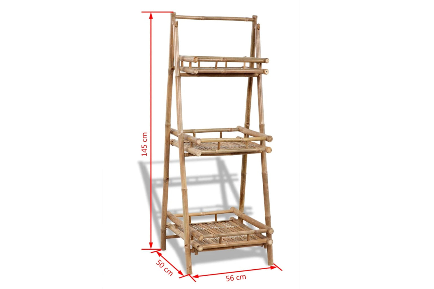 Vidaxl 41493 3-tier Folding Bamboo Plant Rack-4