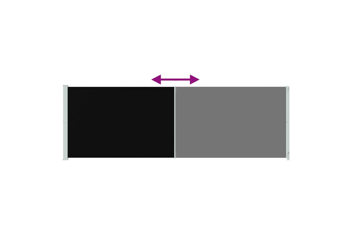 vidaXL 317970 Patio Retractable Side Awning 200x600cm Black-6