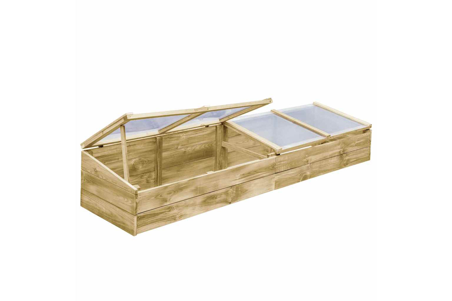 vidaXL 3055328 Greenhouses 2 Pcs Impregnated Pinewood 200x50x35cm-4