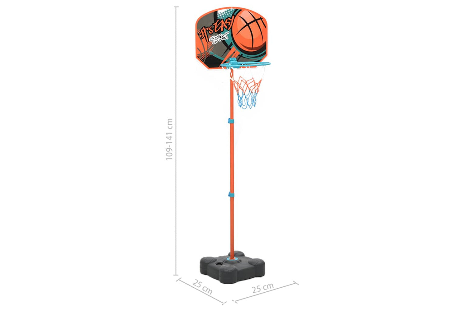 Vidaxl Portable Basketball Play Set Adjustable 109-141 Cm-9
