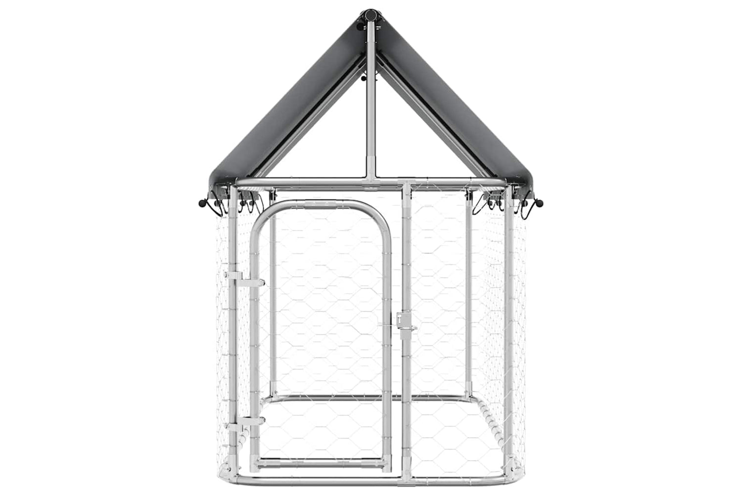 Vidaxl Outdoor Dog Kennel With Roof 200x100x150 Cm-5