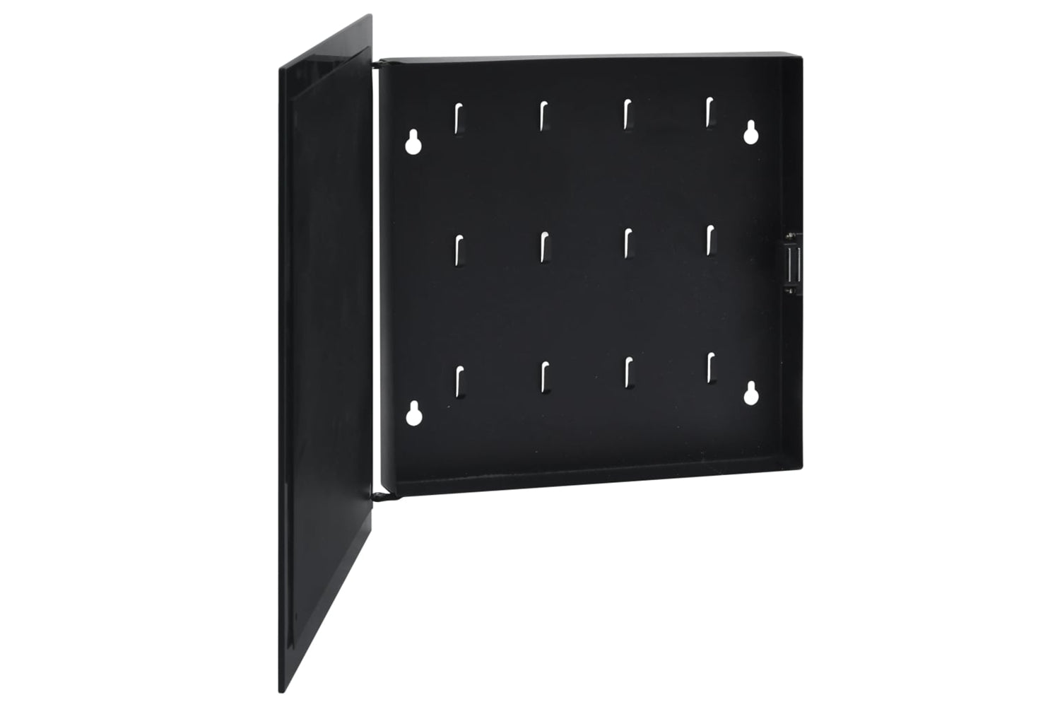 Vidaxl Key Box With Magnetic Board Black 35x35x5.5 Cm-4
