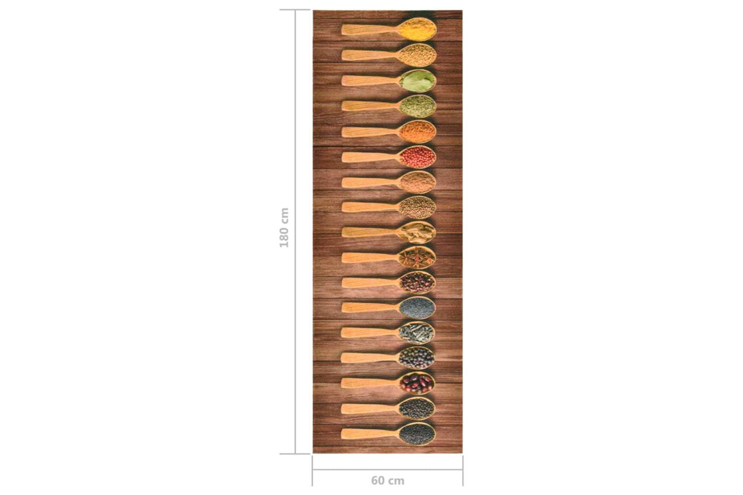 vidaXL 323478 Kitchen Floor Mat Washable Spoon 60x180cm-6