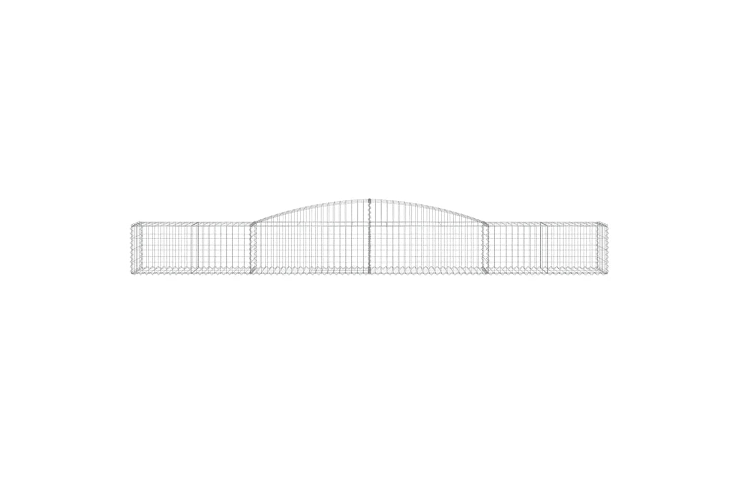 vidaXL 3146957 Arched Gabion Baskets 2 Pcs 400x50x40/60cm Galvanised Iron-3