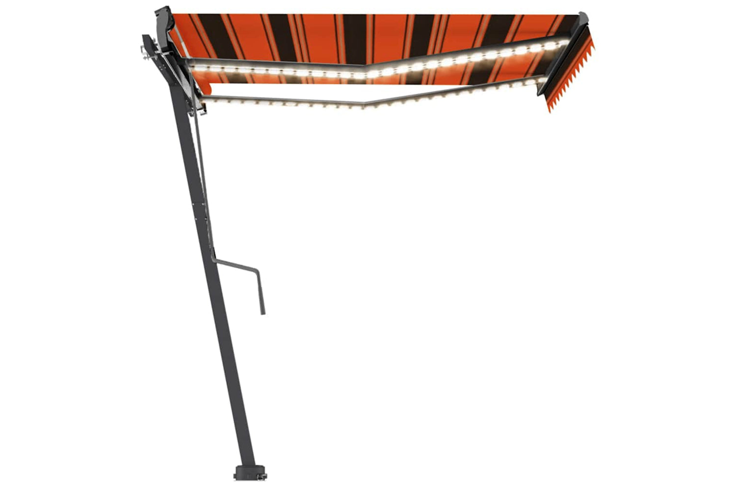 Vidaxl Manual Retractable Awning With Led 300x250 Cm Orange And Brown-3