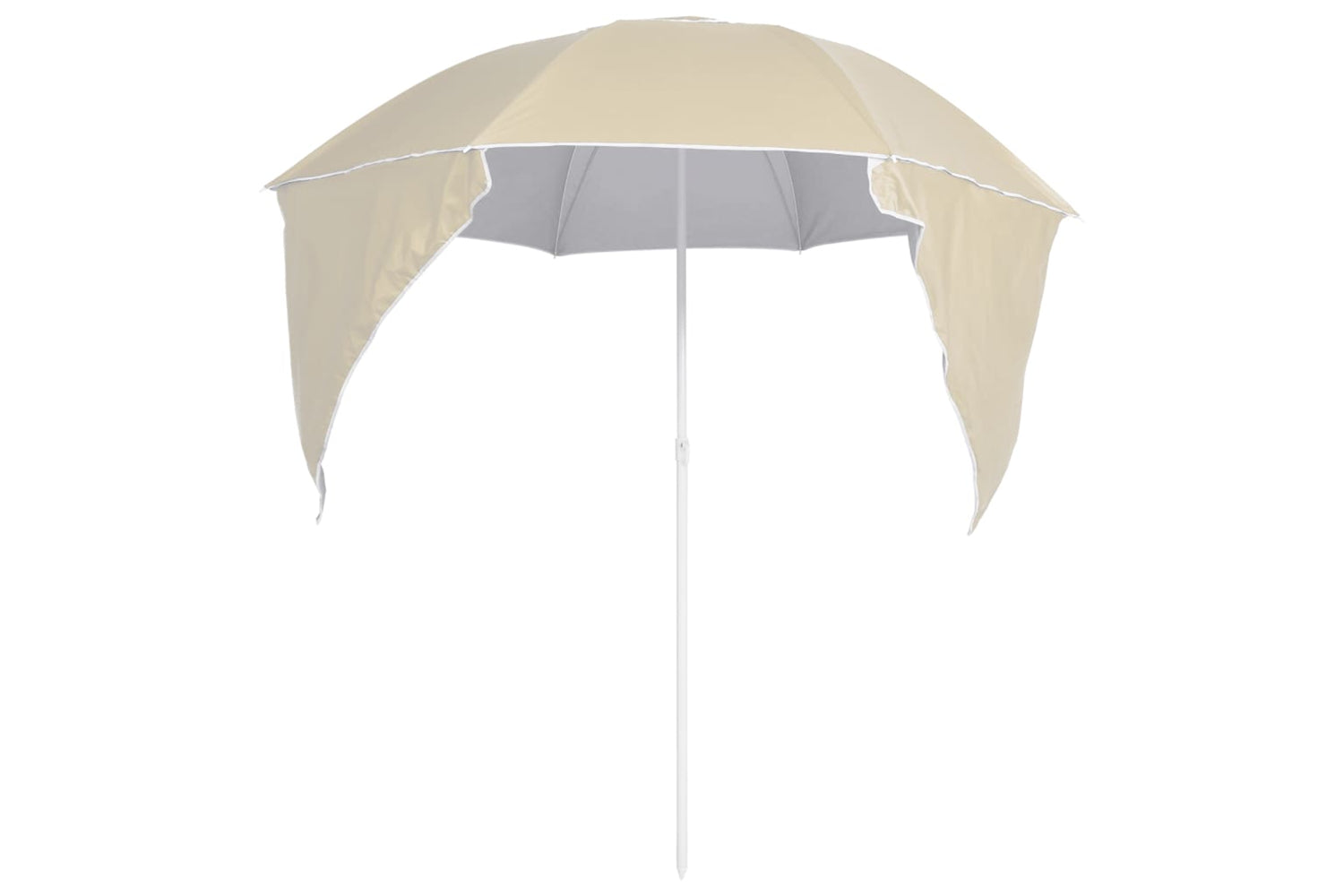 vidaXL 318836 Beach Umbrella With Side Walls Sand 215cm-4