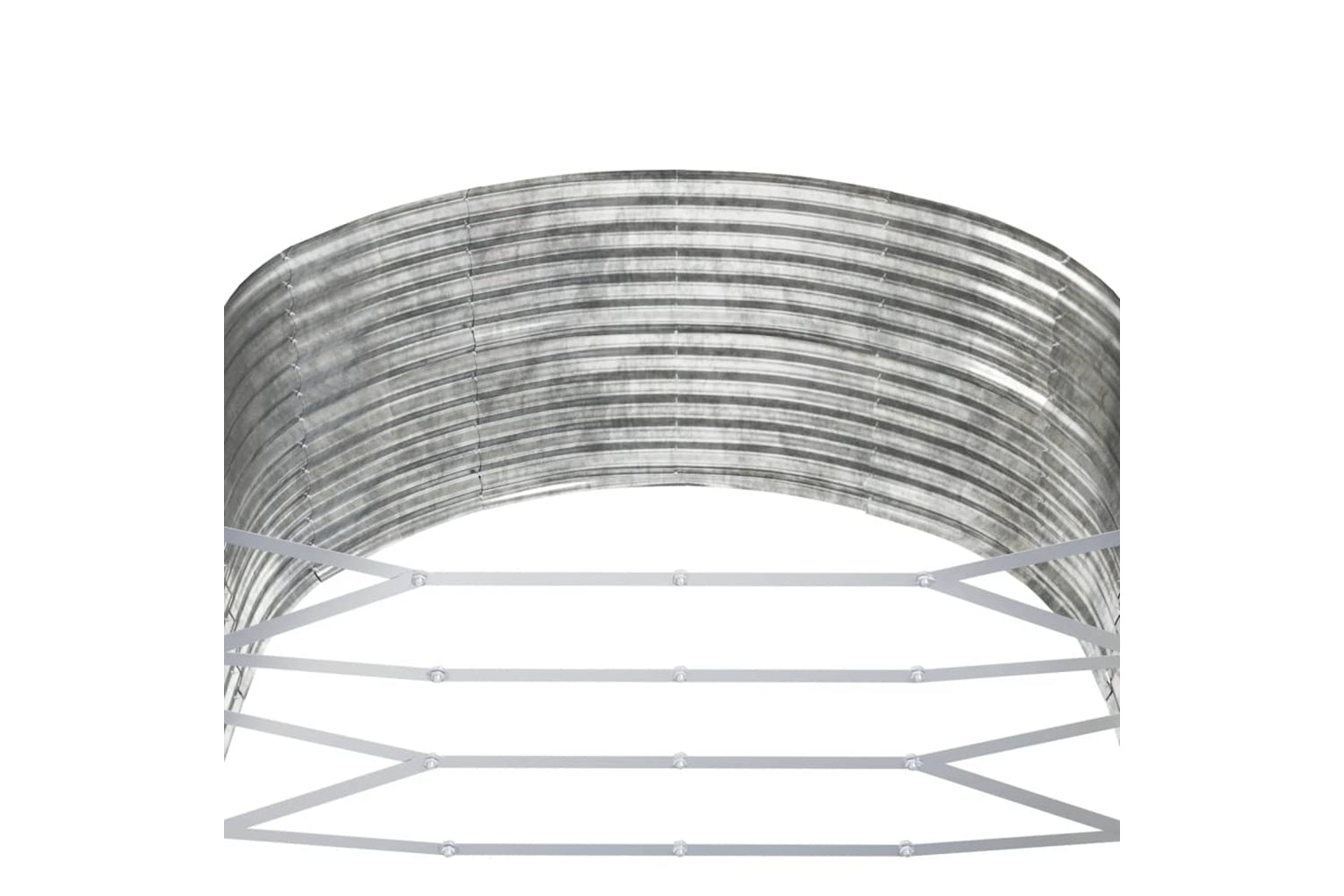 vidaXL 319097 Garden Raised Bed Silver 212x140x68cm Powder-coated Steel-4