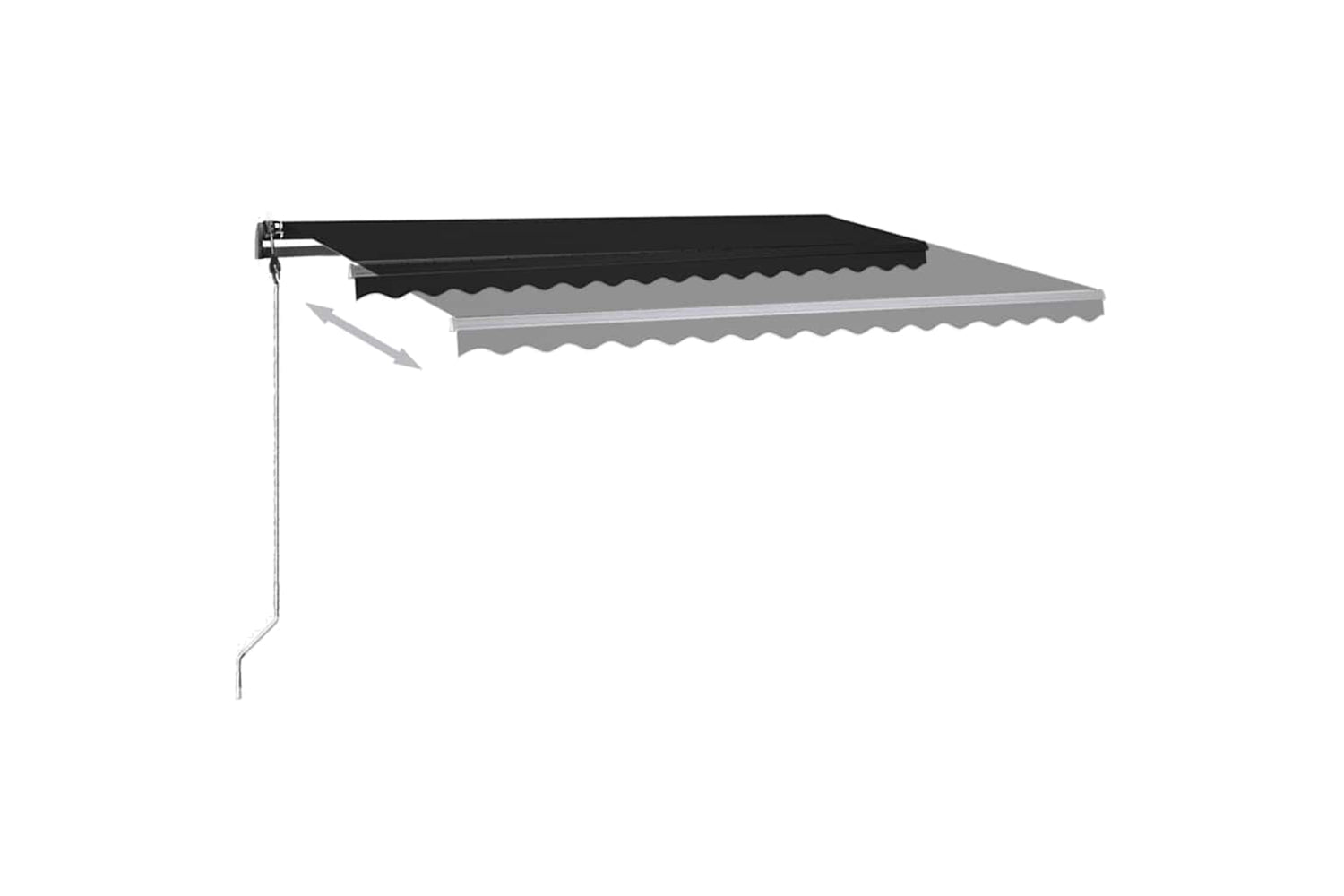 Vidaxl Manual Retractable Awning With Led 450x300 Cm Anthracite-5