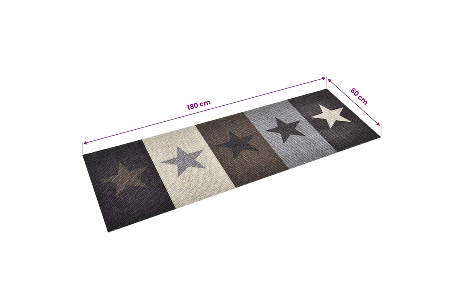 vidaXL 315962 Kitchen Carpet Washable Stars 60x180cm-5