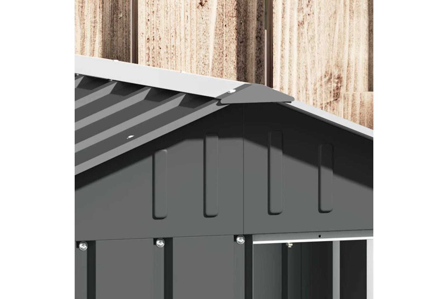 vidaXL 171540 Dog House Anthracite 116.5x103x81.5cm Galvanised Steel-3