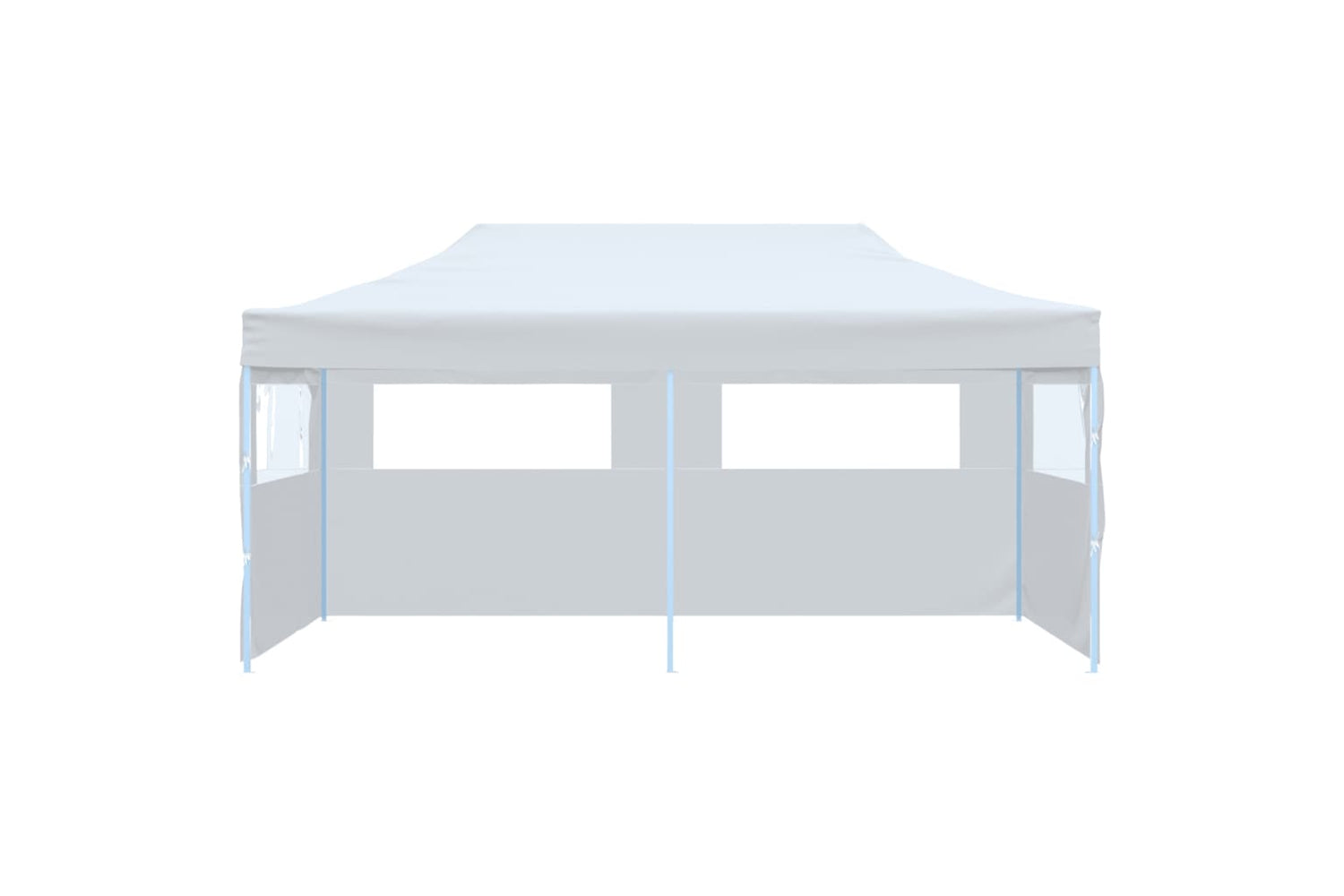Vidaxl Folding Pop-up Partytent With Sidewalls 3x6 M Steel White-2