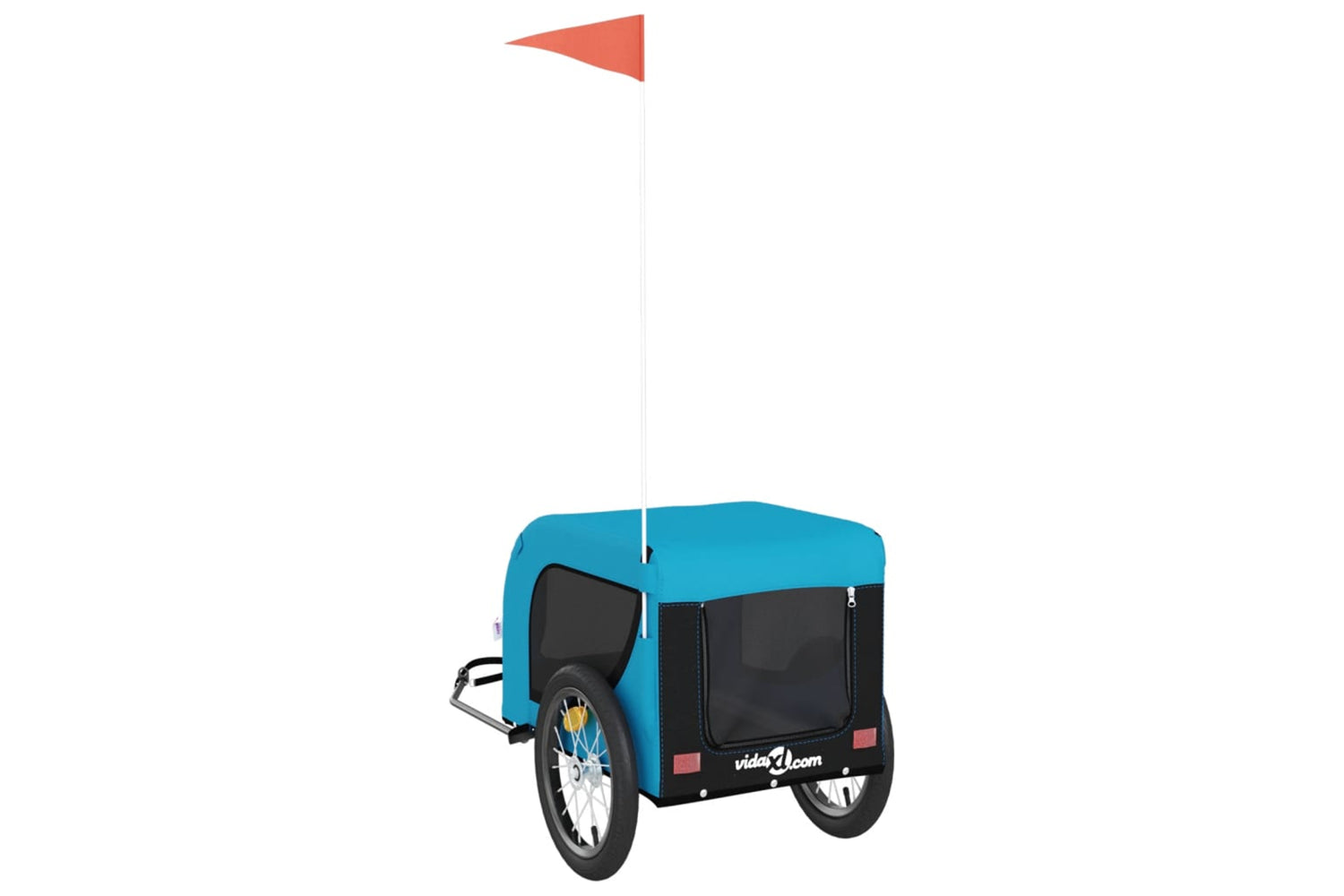 Vidaxl 94002 Pet Bike Trailer Blue And Black Oxford Fabric And Iron-4