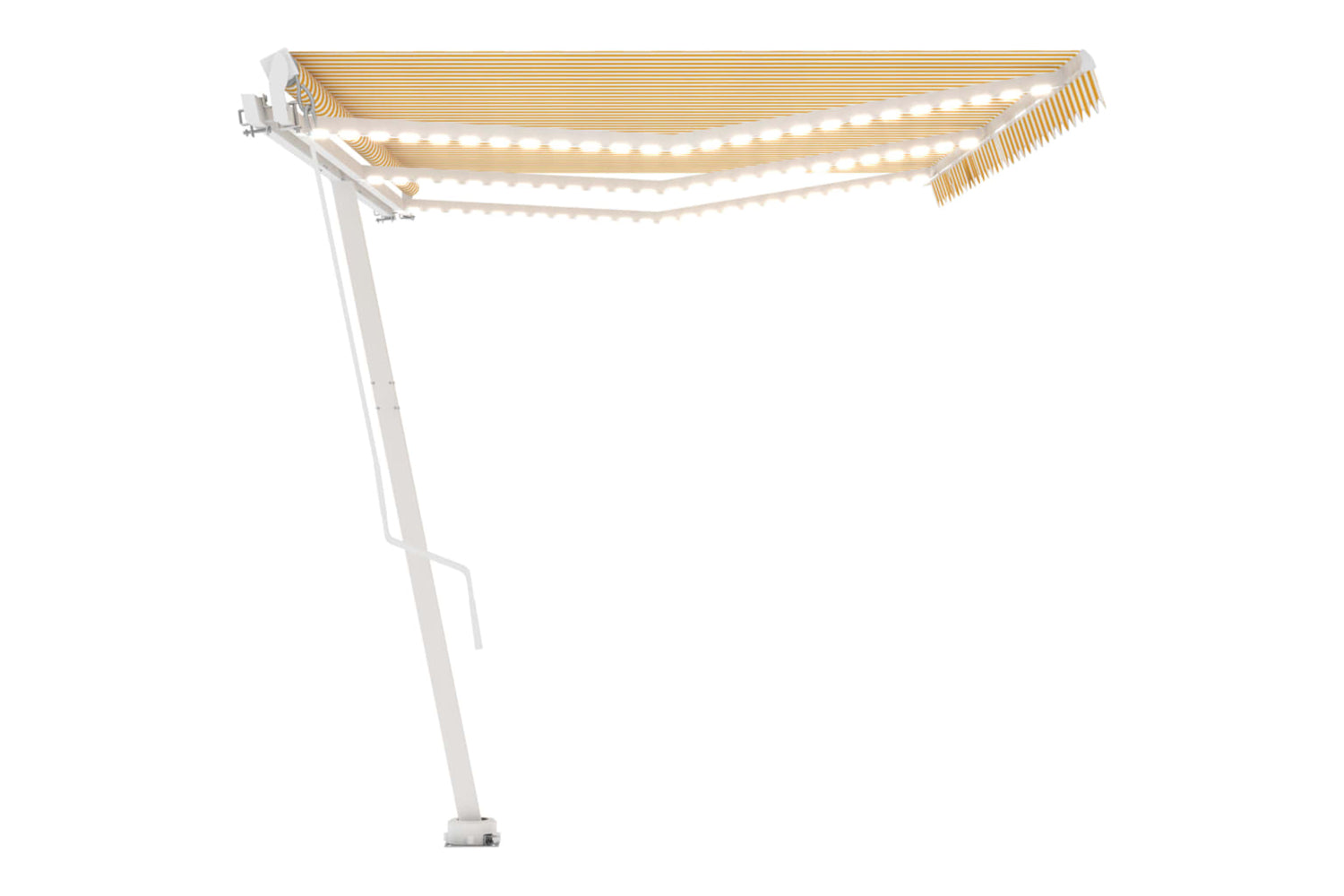 vidaXL 3069683 Manual Retractable Awning With Led 600x350cm Yellow And White-4