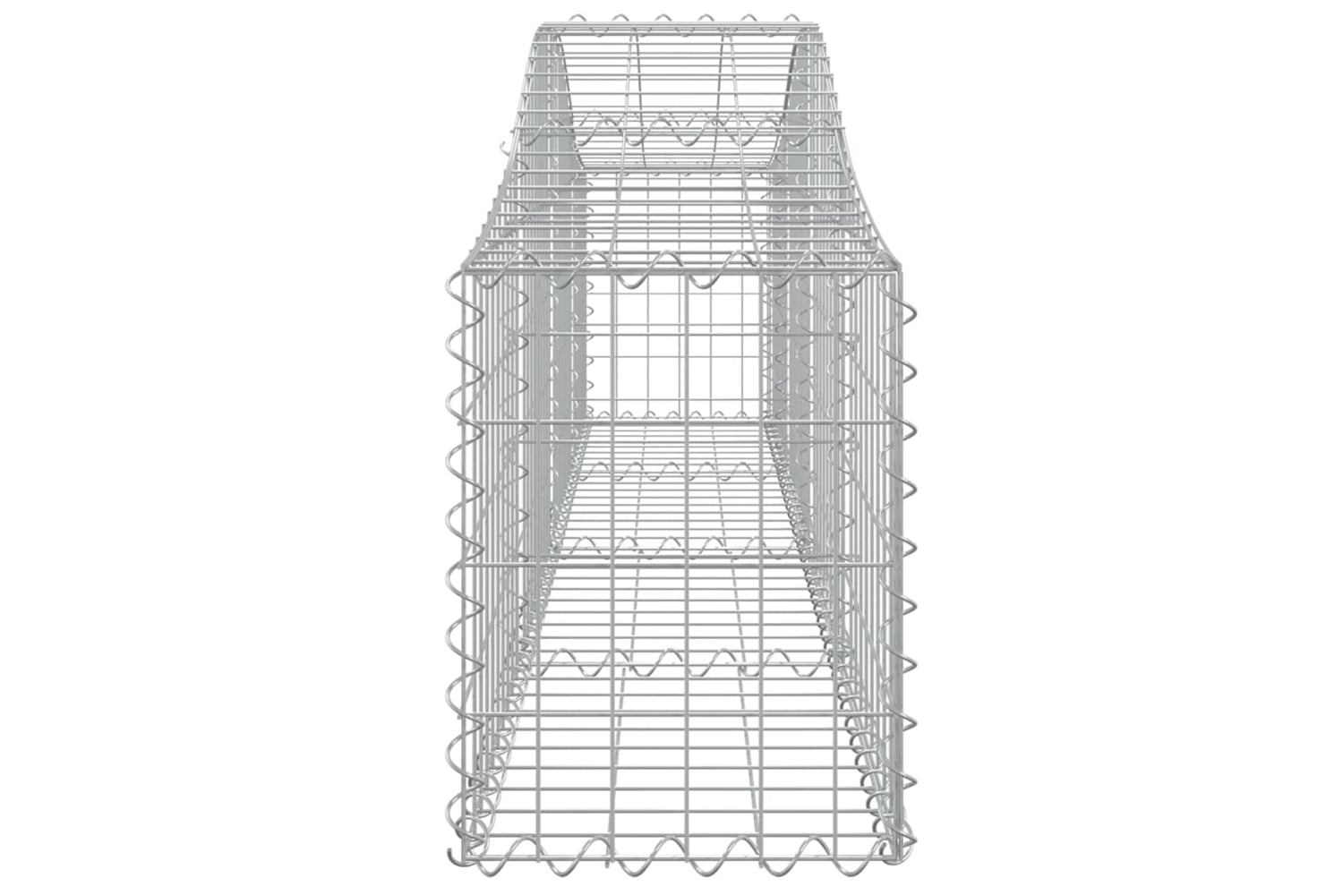 vidaXL 3145367 Arched Gabion Baskets 2 Pcs 200x30x40/60cm Galvanised Iron-4