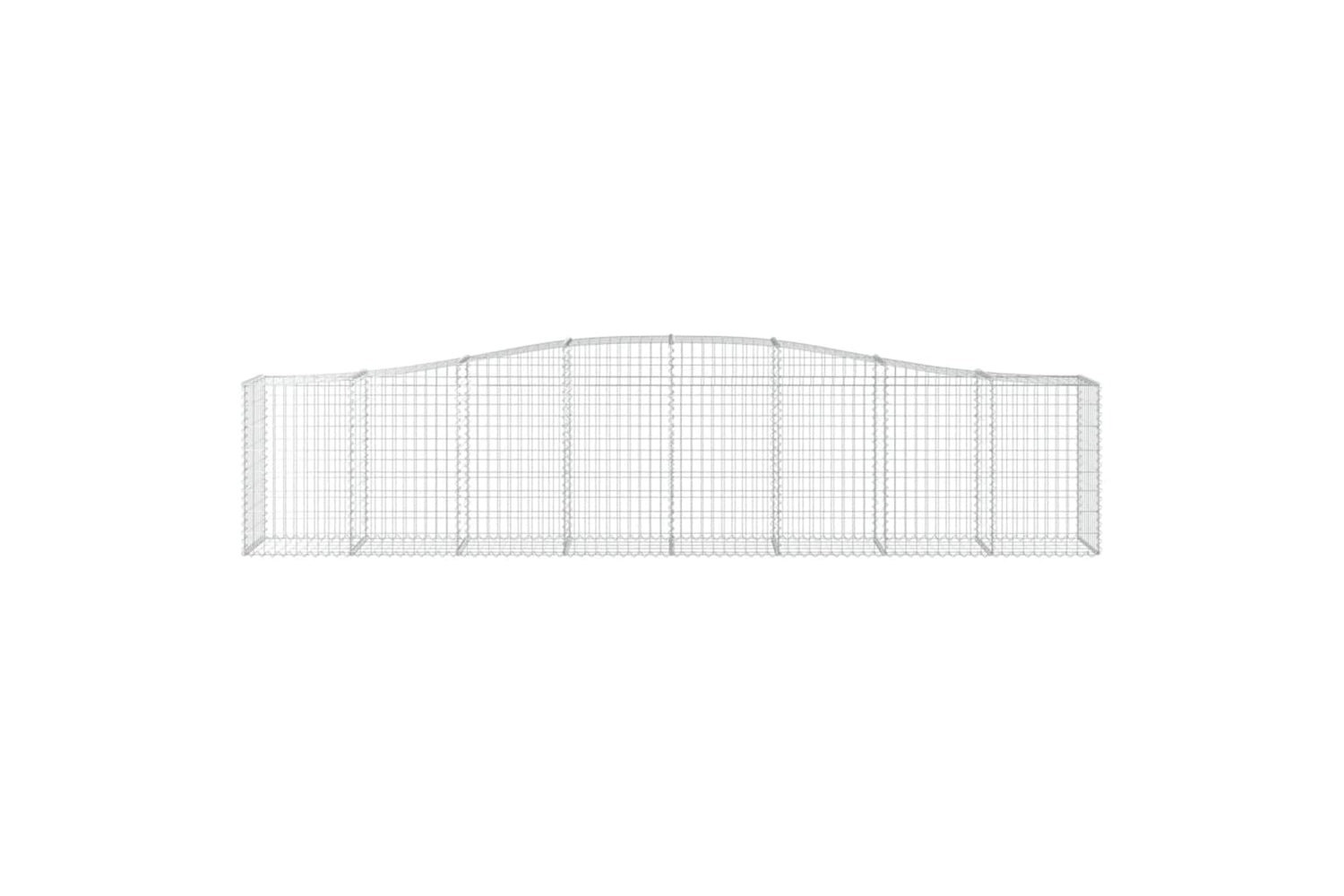 vidaXL 3145947 Arched Gabion Baskets 6 Pcs 400x50x80/100cm Galvanised Iron-3