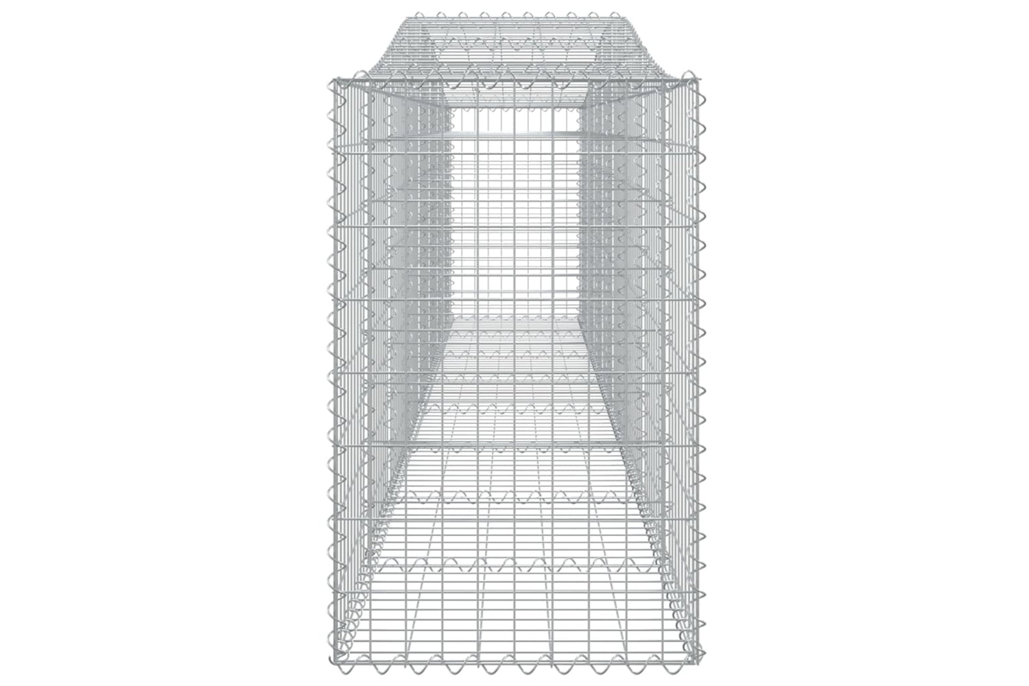 vidaXL 3145952 Arched Gabion Baskets 15 Pcs 400x50x80/100cm Galvanised Iron-4