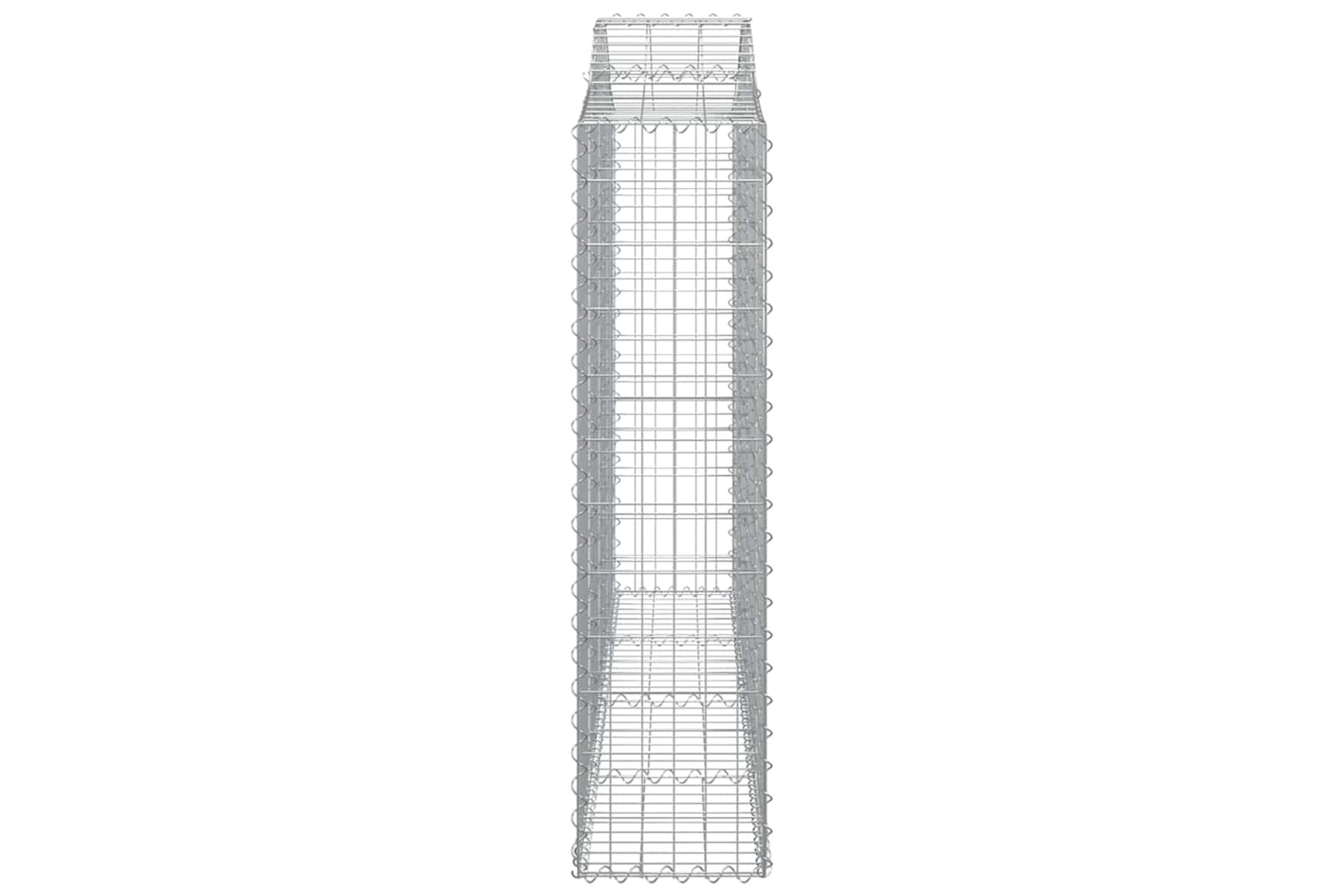 vidaXL 3145452 Arched Gabion Baskets 3 Pcs 200x30x120/140cm Galvanised Iron-4