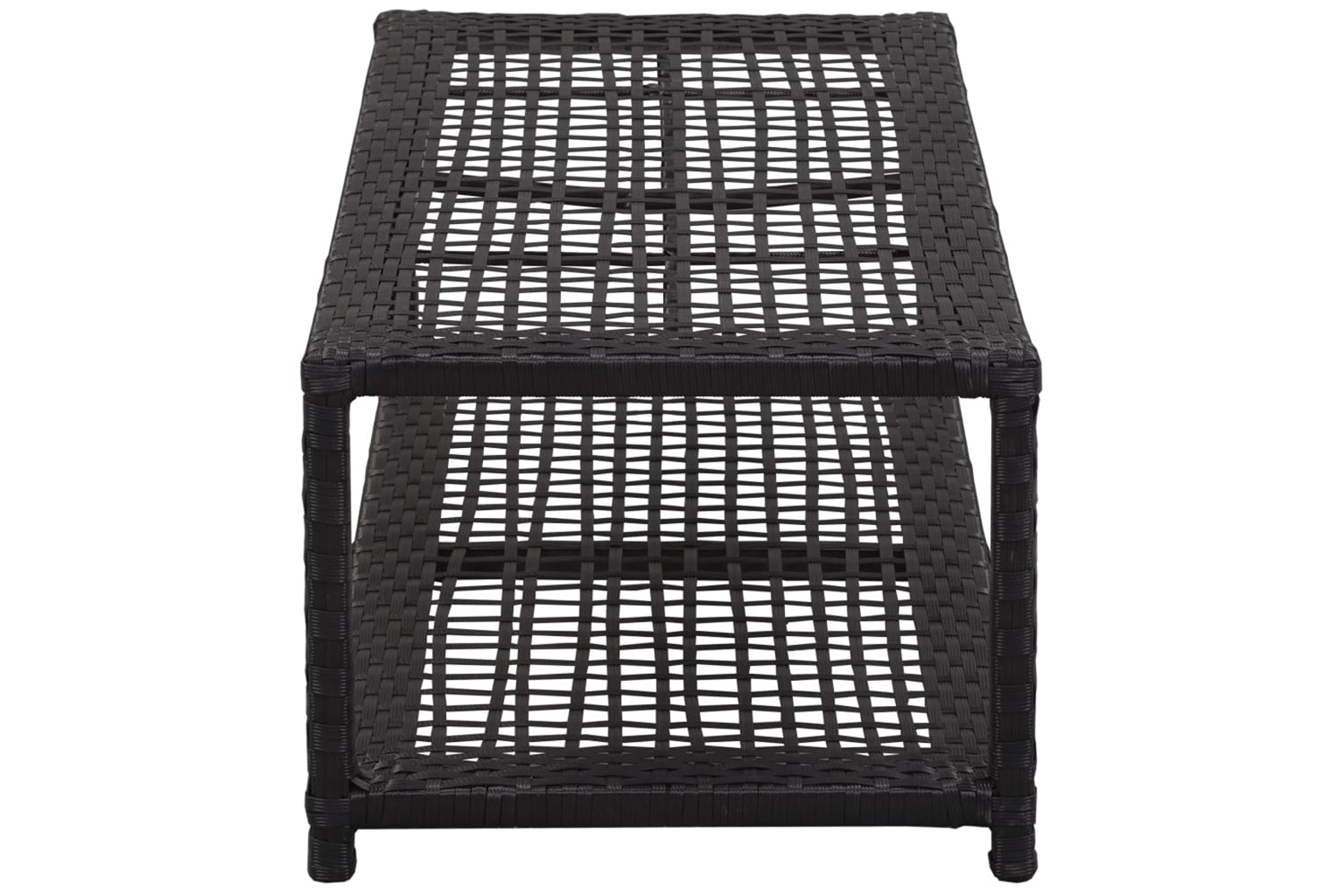 vidaXL 46978 Shoe Bench Black 80x40x30cm Poly Rattan-3