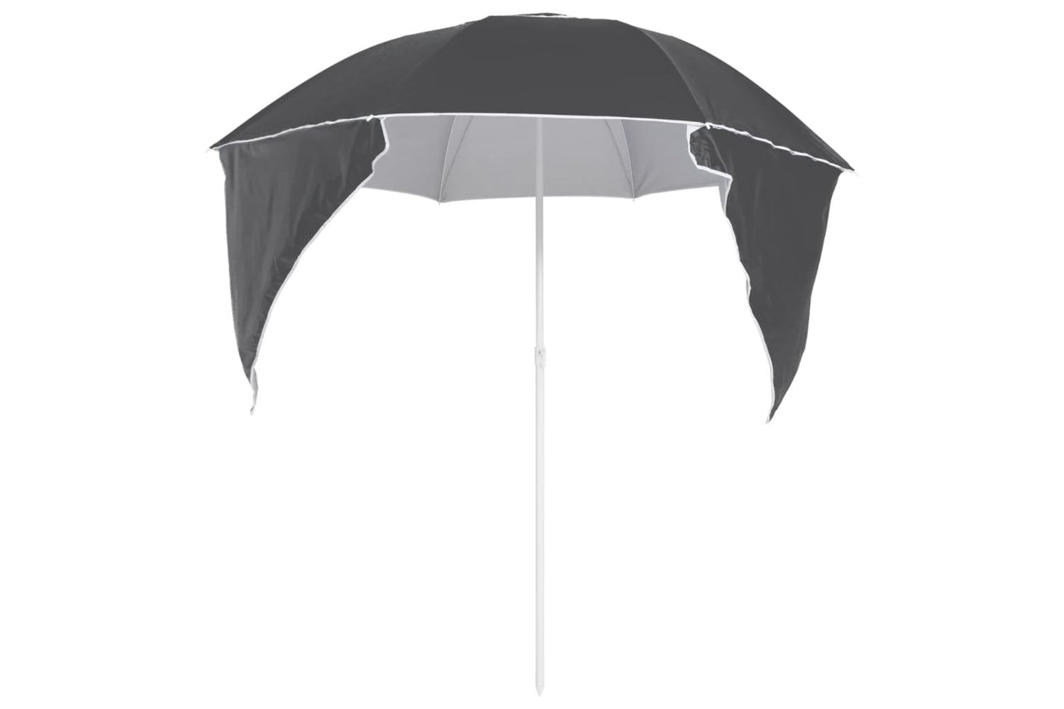 vidaXL 318839 Beach Umbrella With Side Walls Anthracite 215cm-4