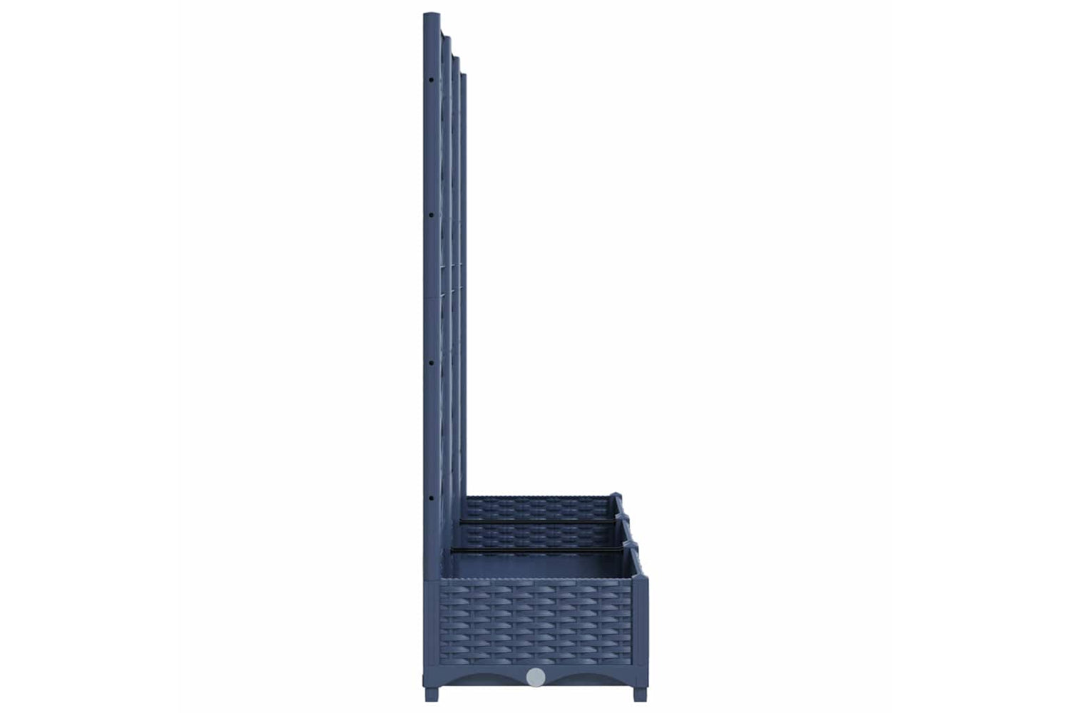 vidaXL Garden Planter With Trellis Dark Grey 120x40x121.5cm Pp-4