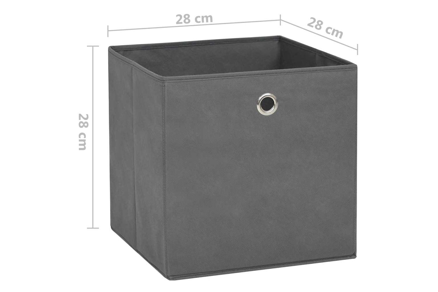 vidaXL 325191 Storage Boxes 4 Pcs Non-woven Fabric 28x28x28cm Grey-7