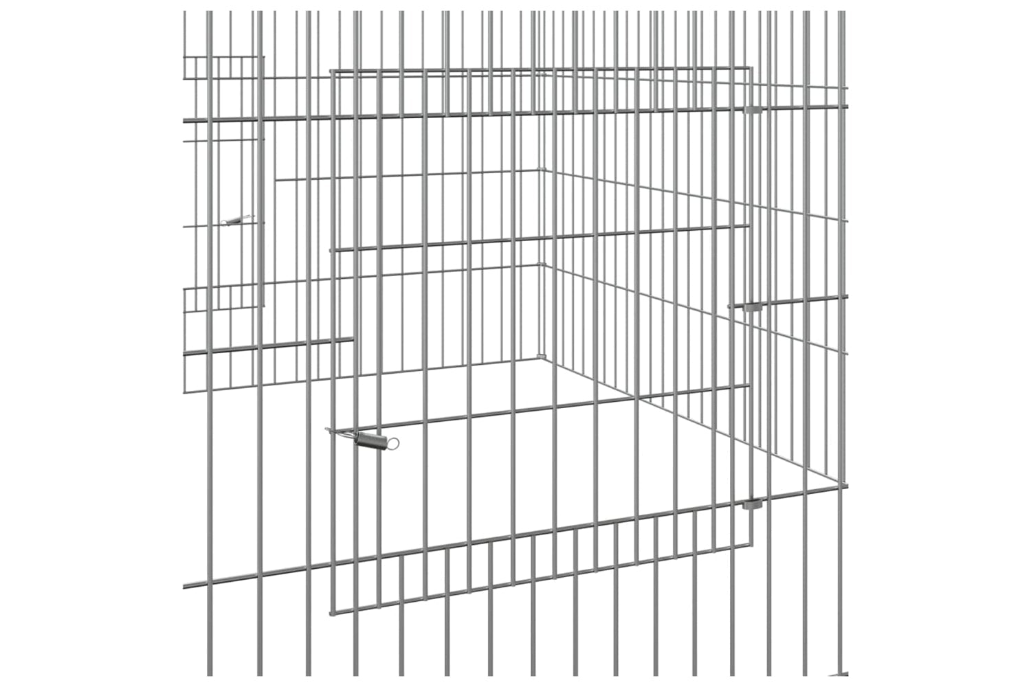 vidaXL 171562 Rabbit Cage 110x110x55cm Galvanised Iron-5