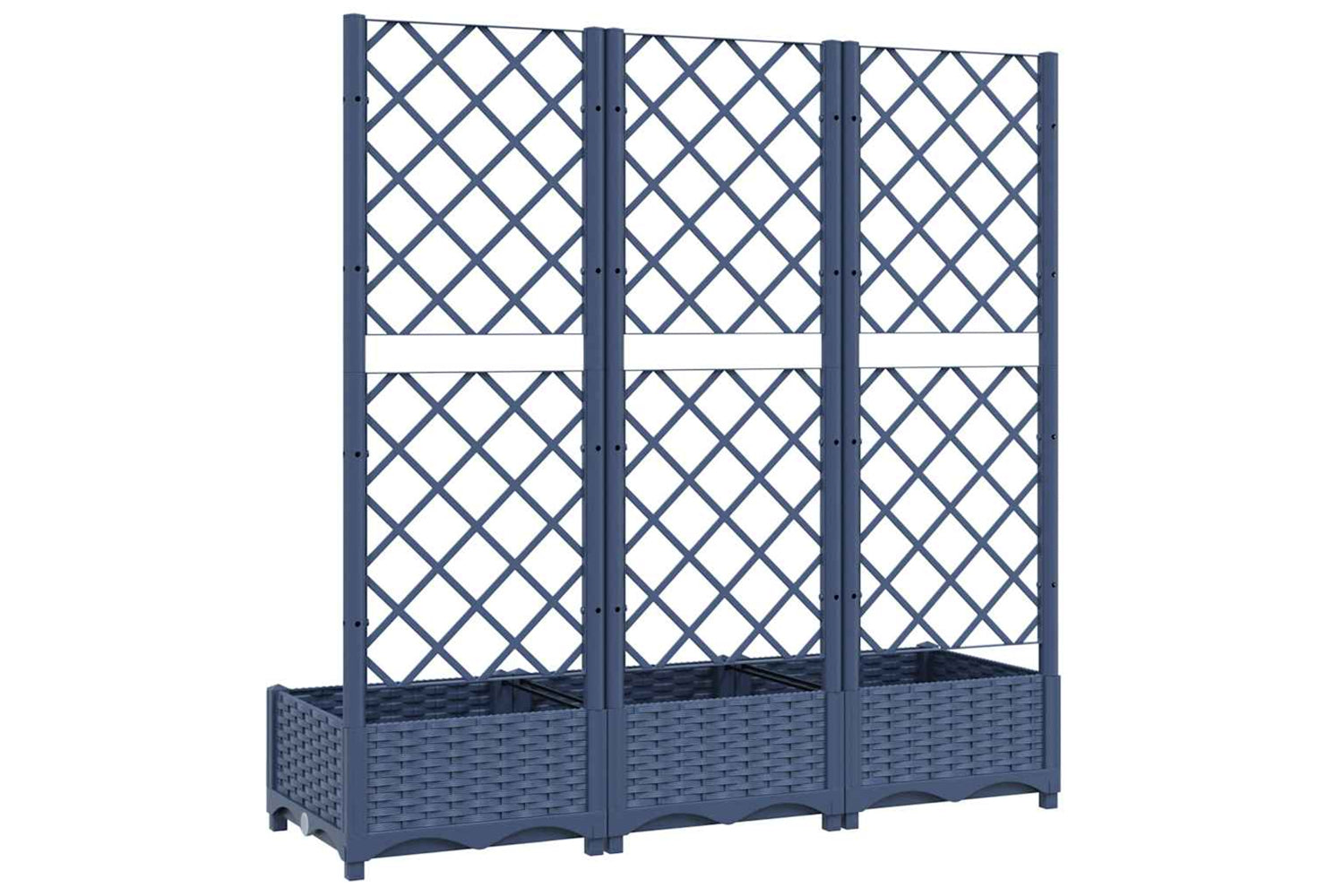 vidaXL Garden Planter With Trellis Dark Grey 120x40x121.5cm Pp-3