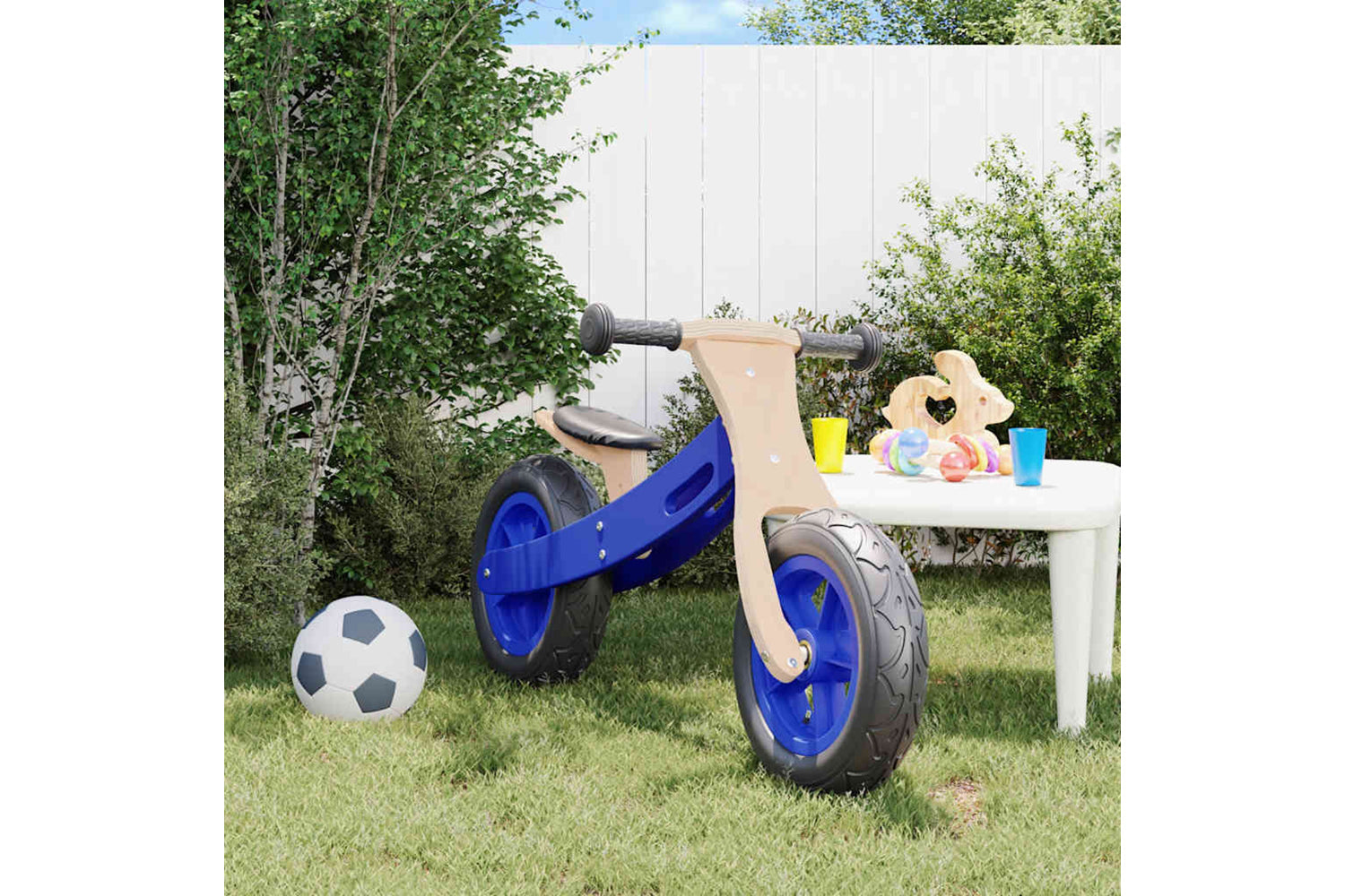 Vidaxl Balance Bike For Children With Air Tyres Blue-2