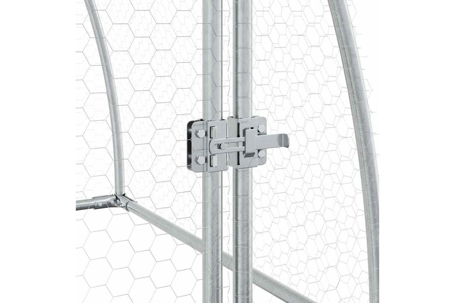 Vidaxl Chicken Cage Silver 100x105x120 Cm Galvanised Steel-8