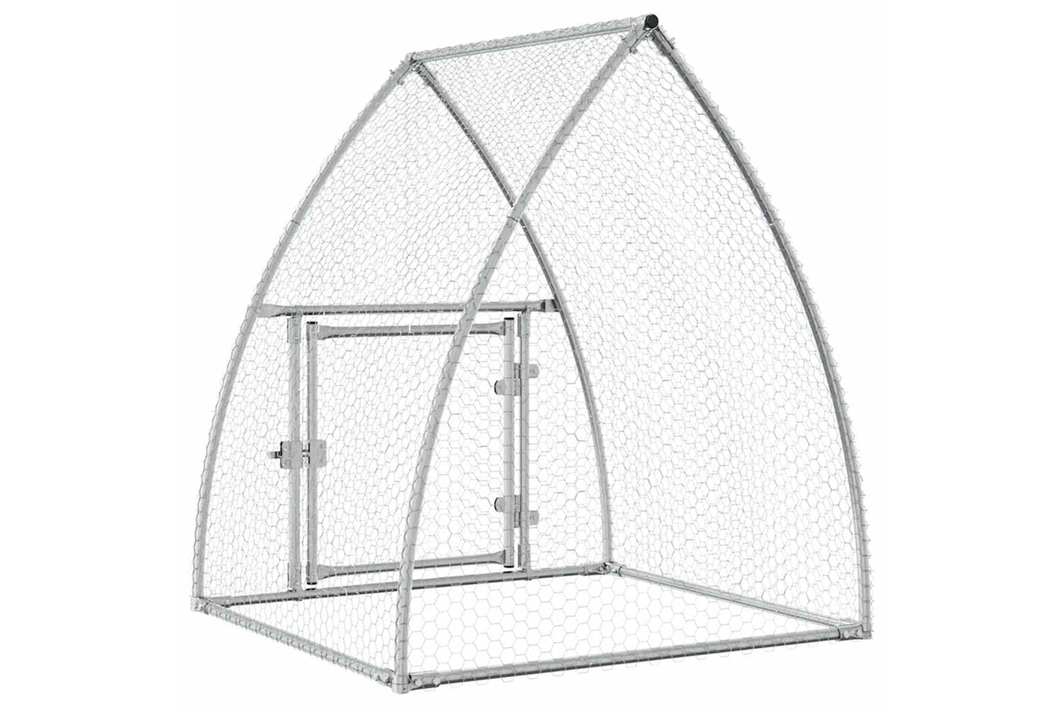 Vidaxl Chicken Cage Silver 100x105x120 Cm Galvanised Steel-6