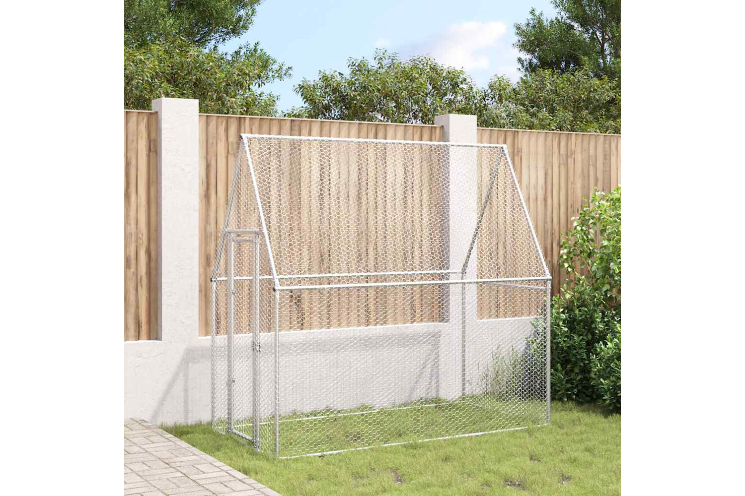 Vidaxl Chicken Cage Silver 200x100x190 Cm Galvanised Steel-2
