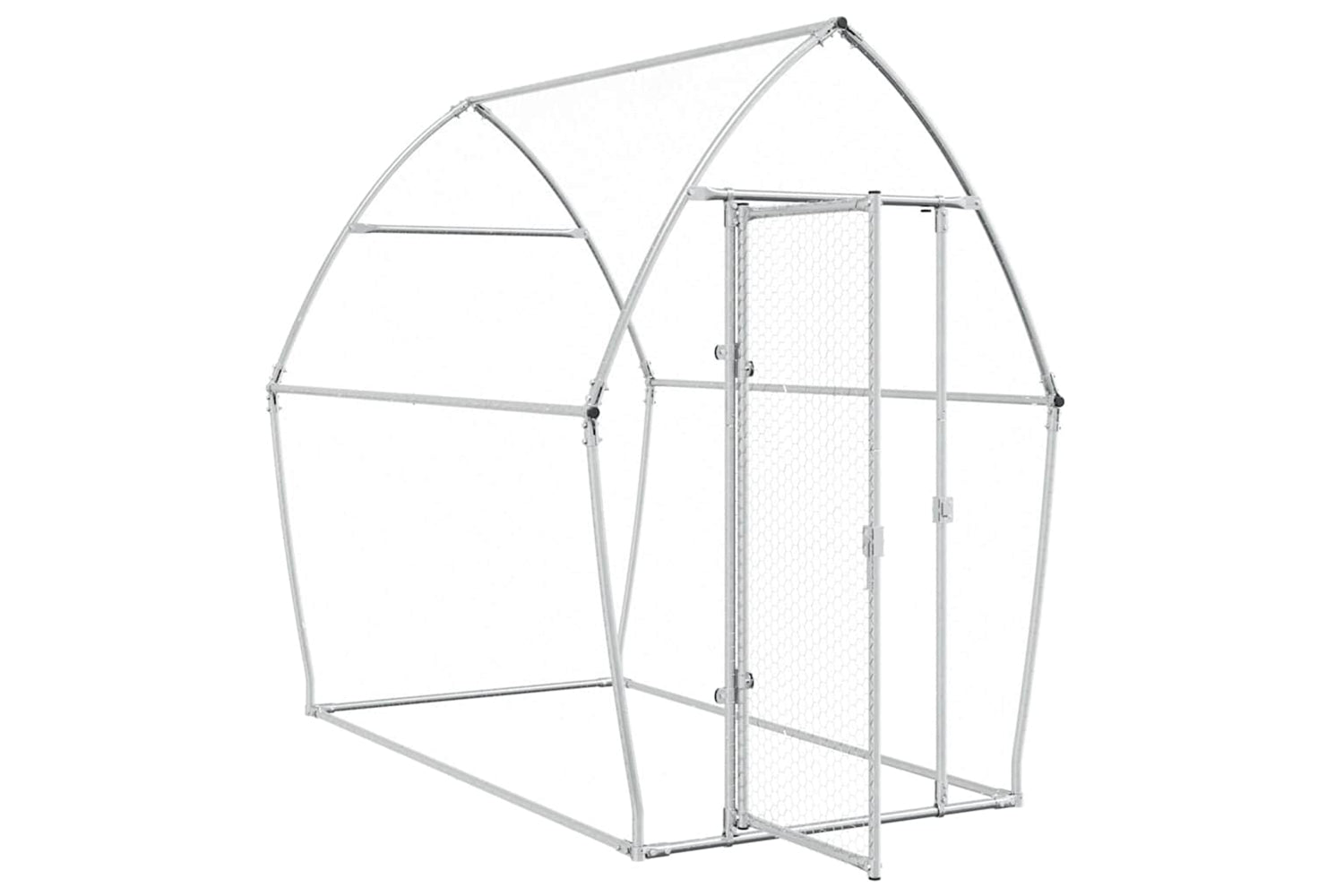 Vidaxl Chicken Cage Silver 200x105x182 Cm Galvanised Steel-3