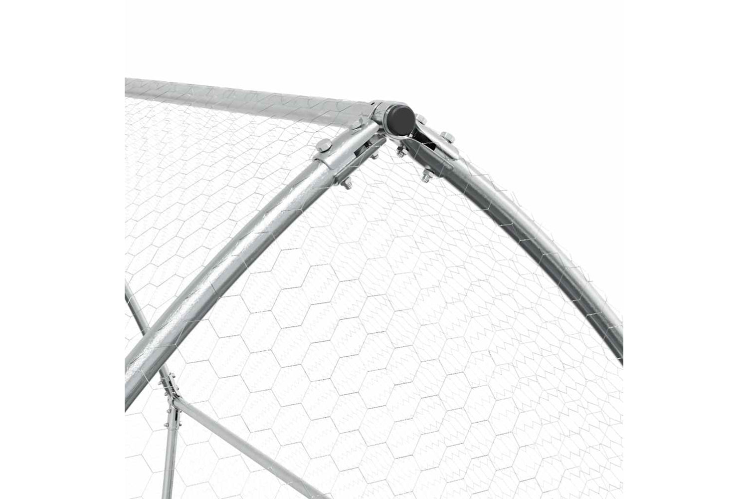 Vidaxl Chicken Cage Silver 200x105x182 Cm Galvanised Steel-7