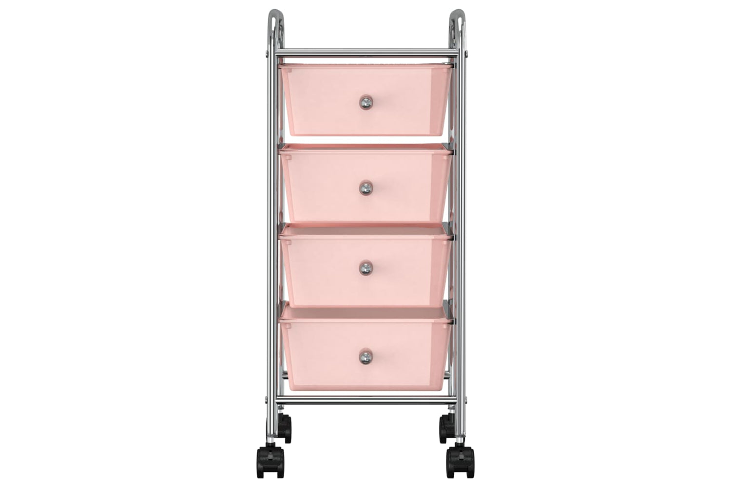 Vidaxl 320400 4-drawer Mobile Storage Trolley Pink Plastic-2