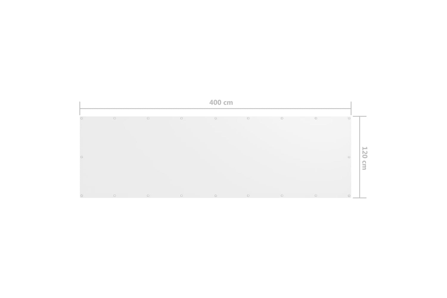 vidaXL 134897 Balcony Screen White 120x400cm Oxford Fabric-5