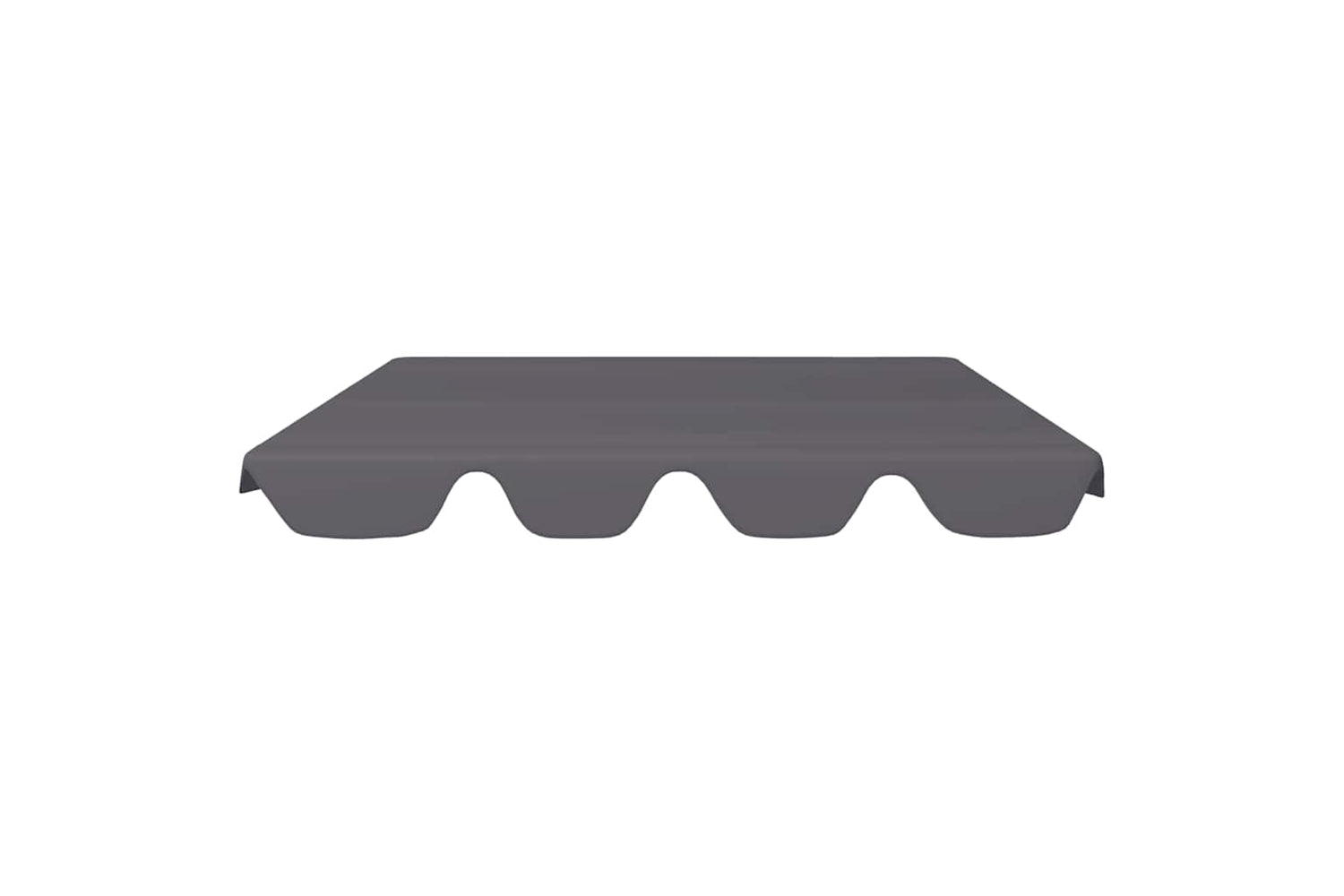 Vidaxl Replacement Canopy For Garden Swing Anthracite 150/130x105/70cm-2
