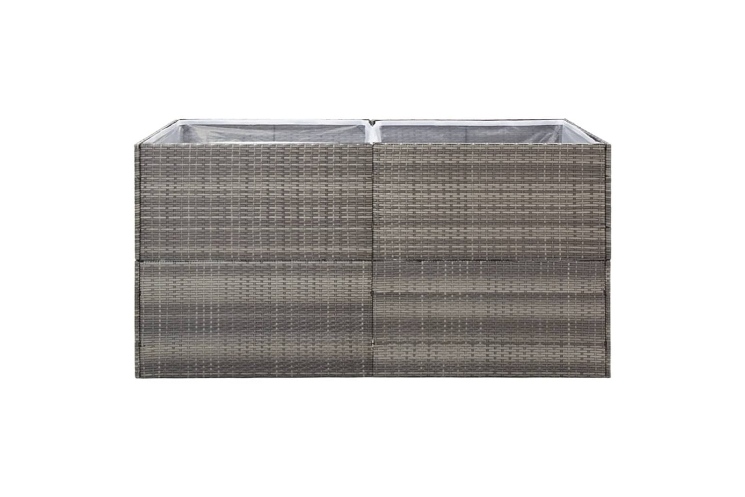 vidaXL 319178 Garden Planter Grey 157x80x80cm Poly Rattan-3
