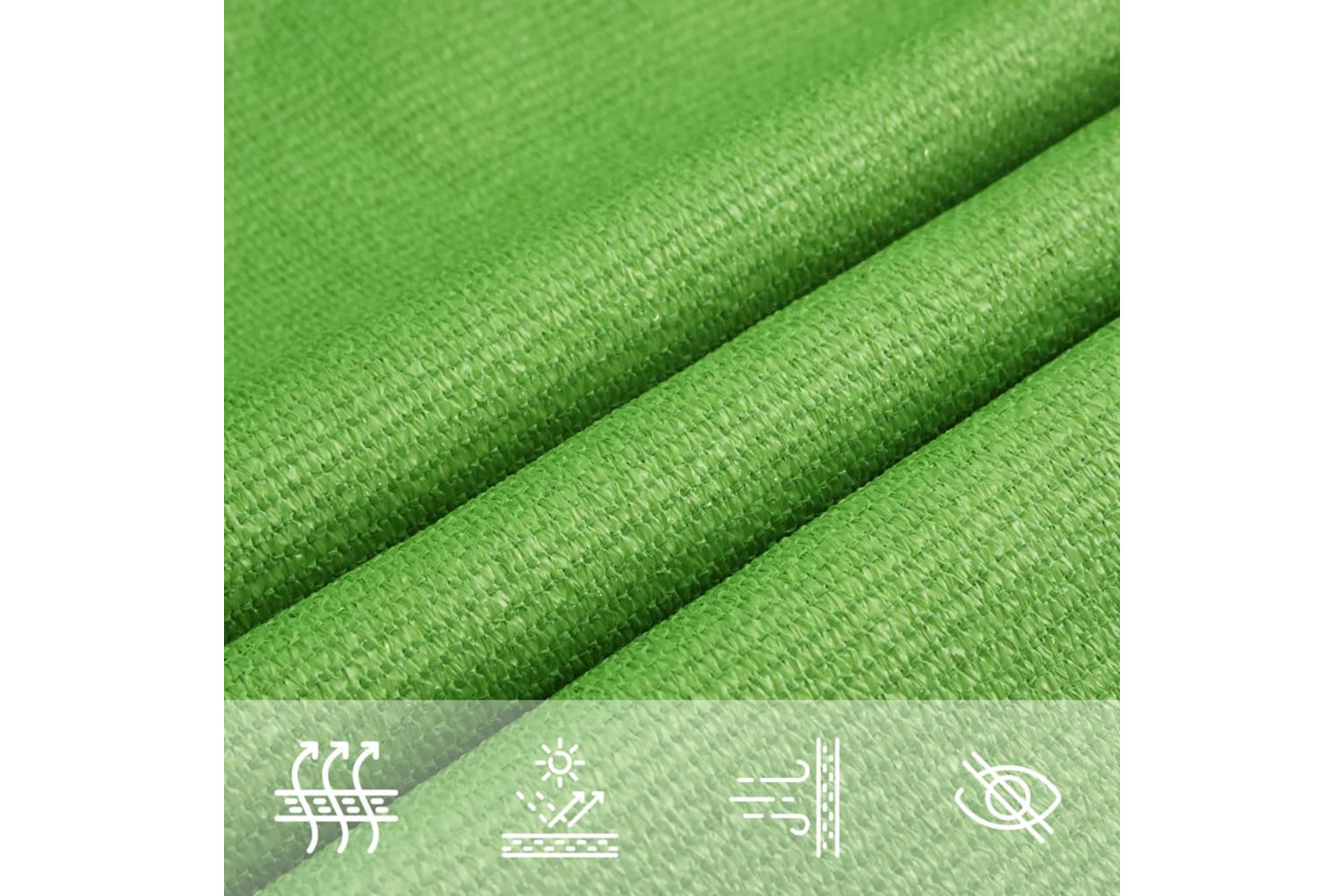 vidaXL 311277 Sunshade Sail 160 G/mÂ² Light Green 4.5x4.5 M Hdpe-4