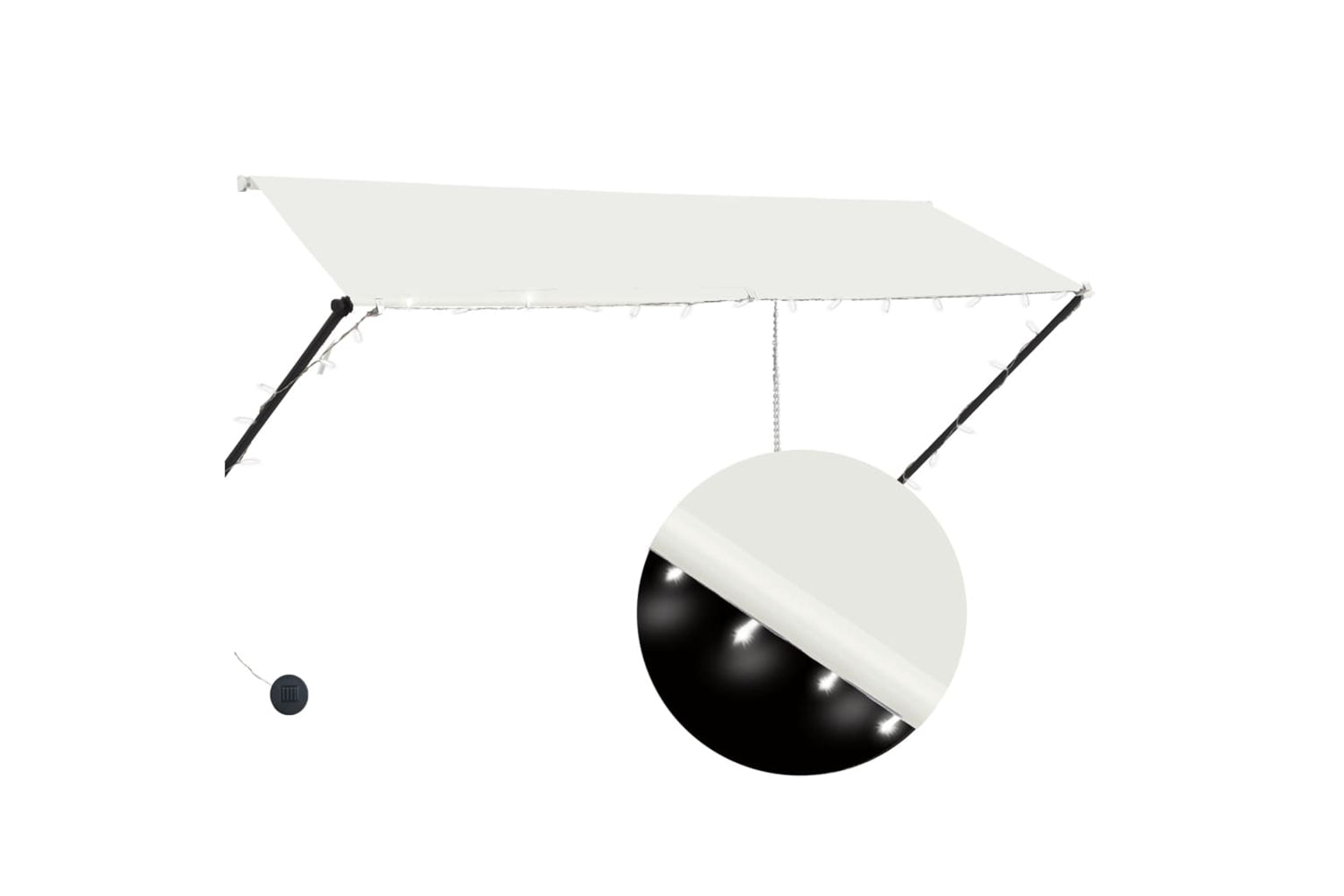 vidaXL 145925 Retractable Awning With Led 300x150cm Cream