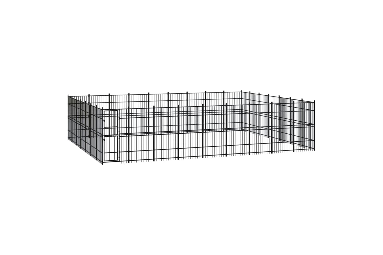 Vidaxl 3098002 Outdoor Dog Kennel Steel 58.06 M2