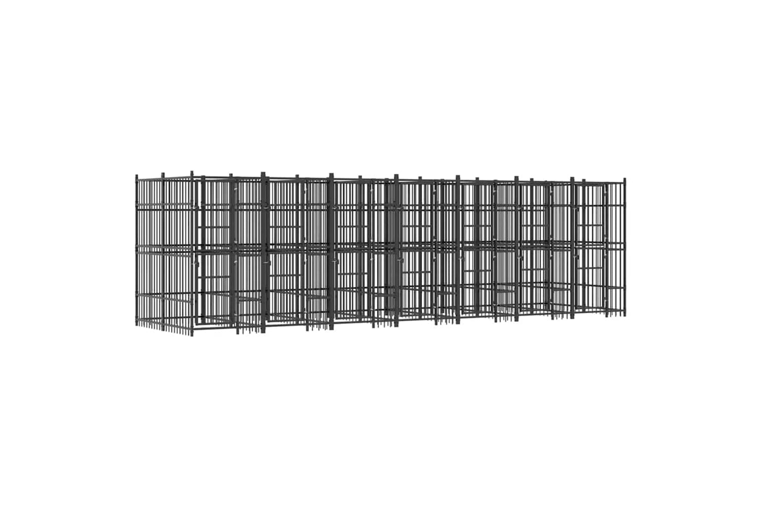 Vidaxl 3097942 Outdoor Dog Kennel Steel 12.9 M2