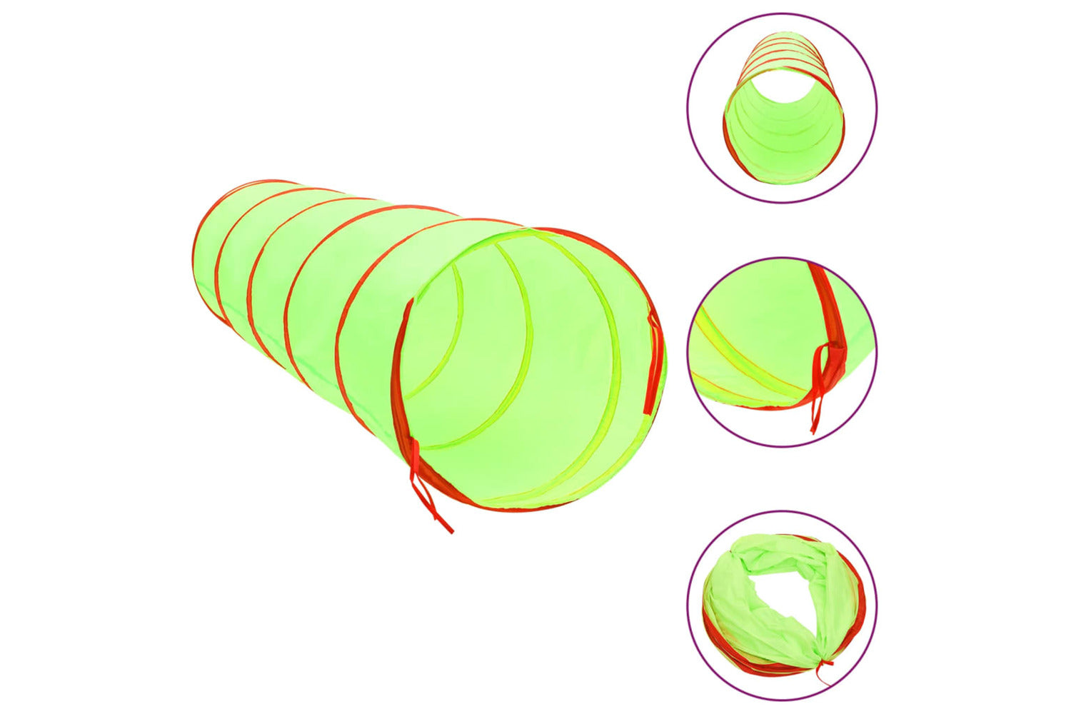 vidaXL 93684 Children Play Tunnel Green 175cm Polyester-2