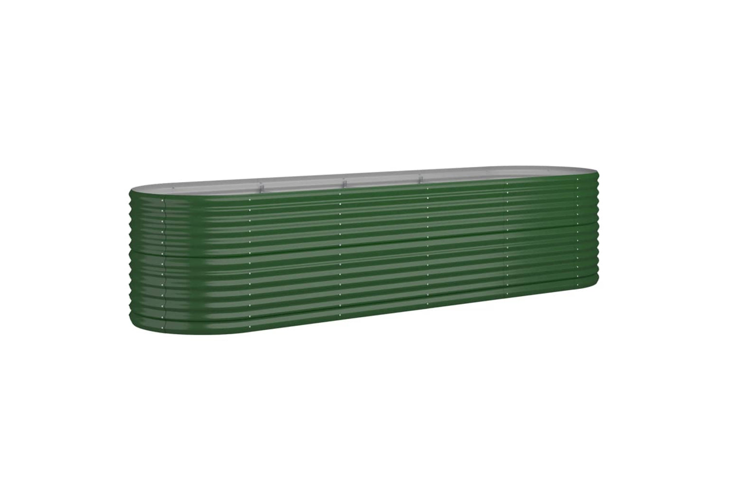 vidaXL 318958 Garden Raised Bed Powder-coated Steel 296x80x68cm Green