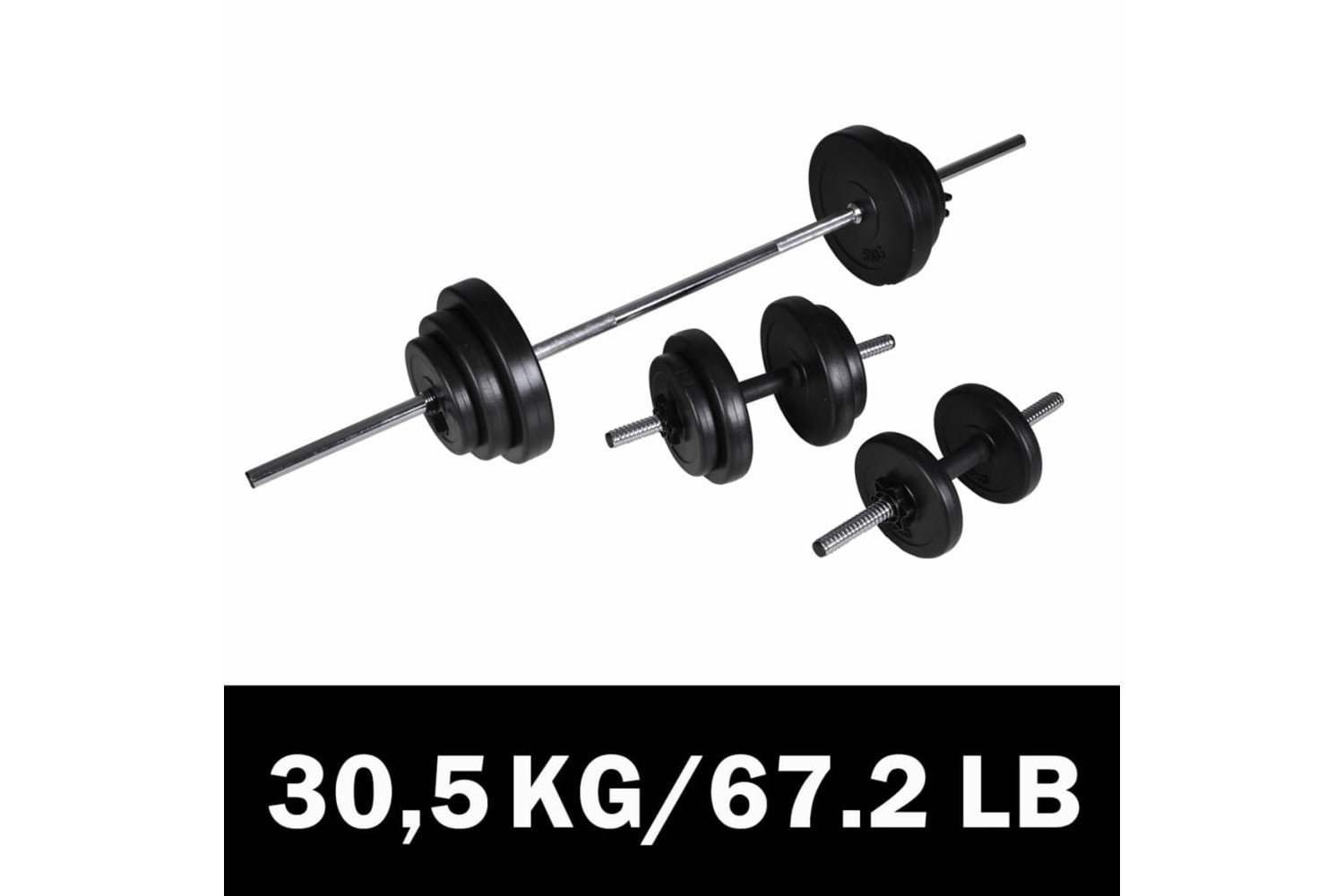 Vidaxl 90377 Barbell +2 Dumbbell Set 30.5kg-2