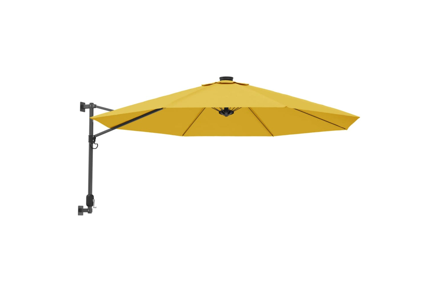 Vidaxl 362896 Wall-mounted Parasol With Leds Yellow 290cm