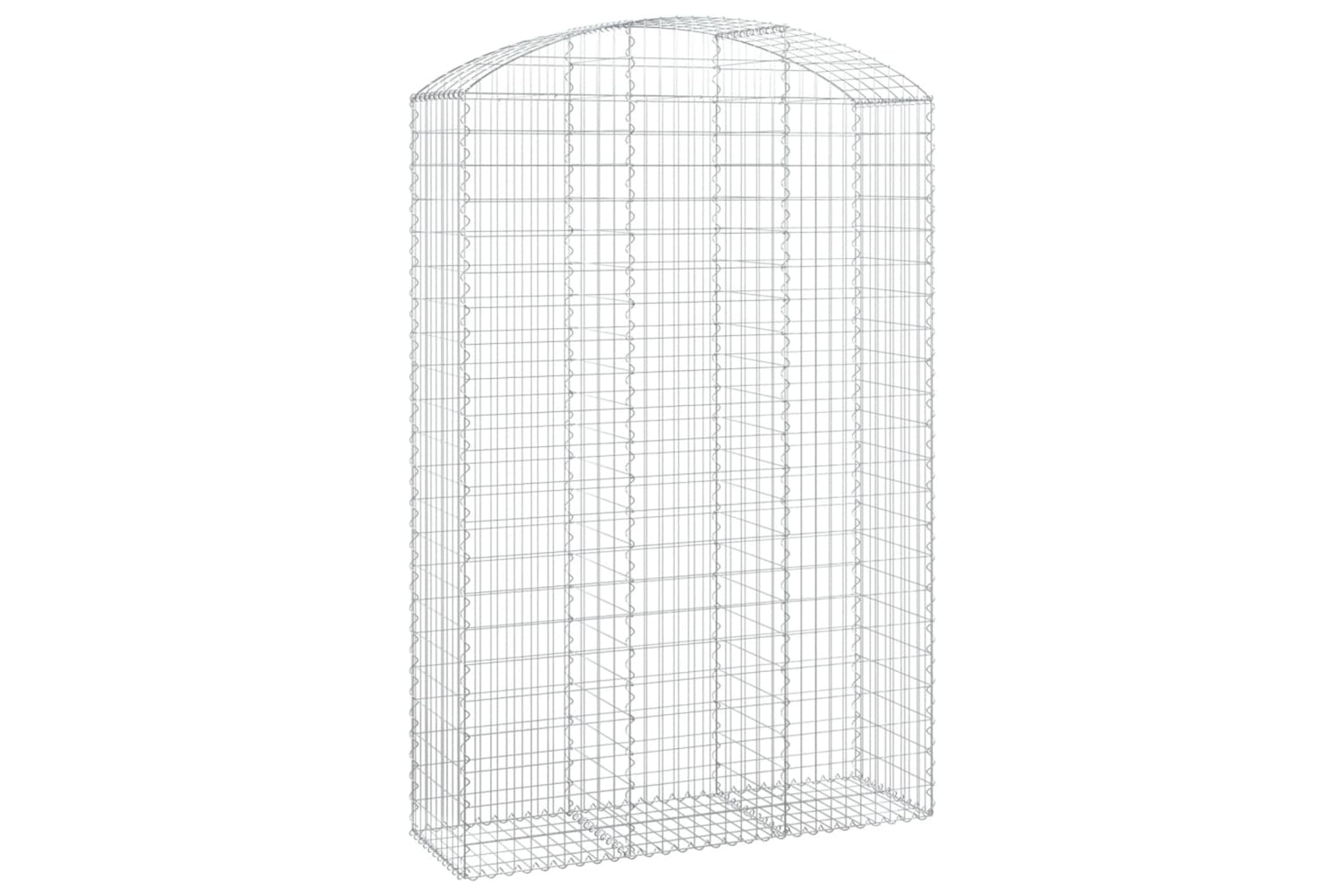 vidaXL 153461 Arched Gabion Basket 150x50x220/240cm Galvanised Iron