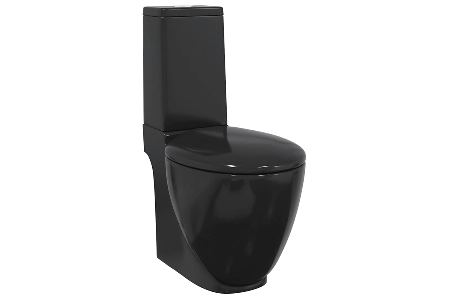 Vidaxl 140298 Ceramic Toilet Back Water Flow Black