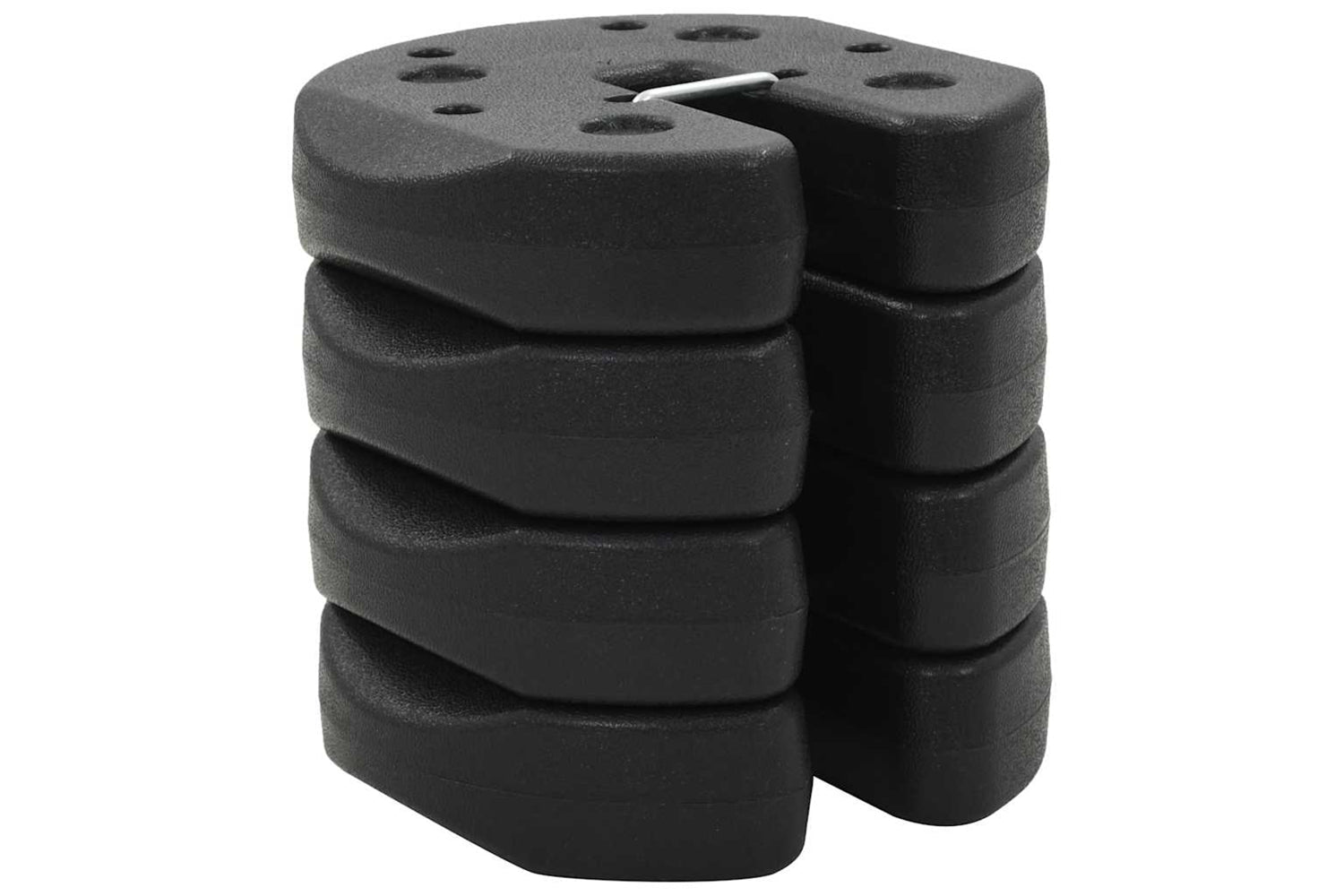 vidaXL 45210 Gazebo Weight Plates 4 Pcs Black 220x50mm Concrete
