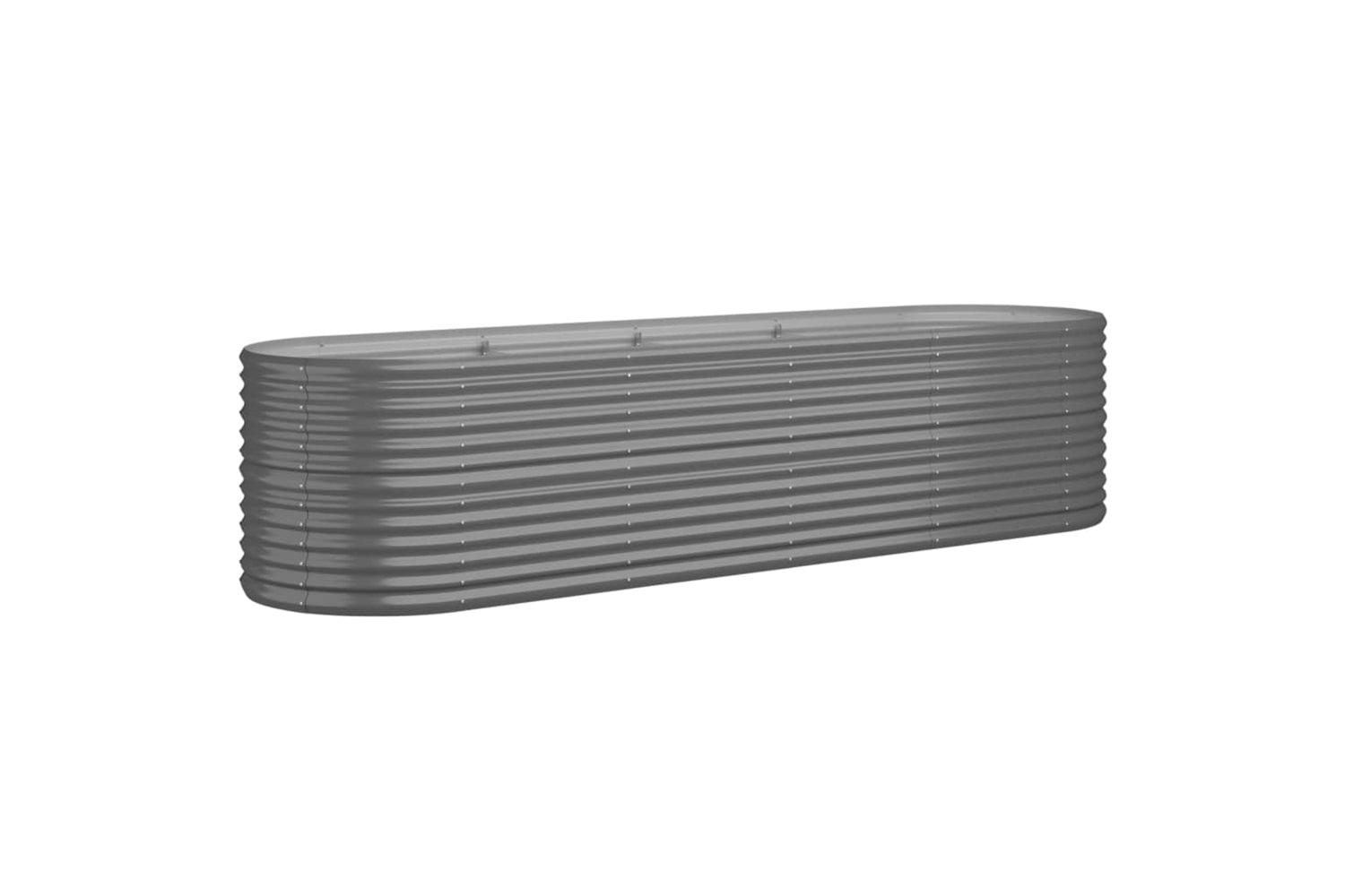 vidaXL 318959 Garden Raised Bed Powder-coated Steel 296x80x68cm Grey