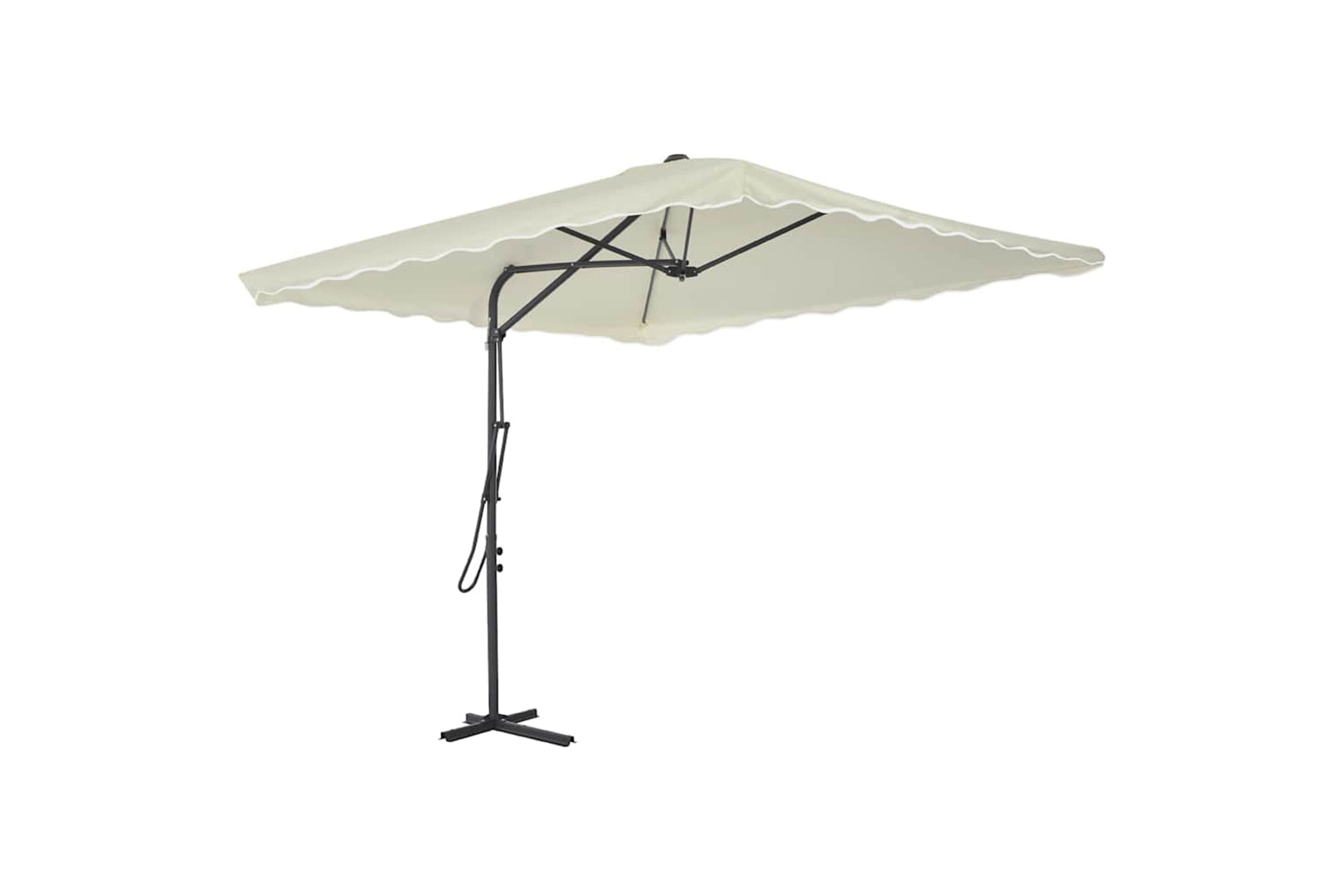 vidaXL 44882 Outdoor Parasol With Steel Pole 250x250cm Sand